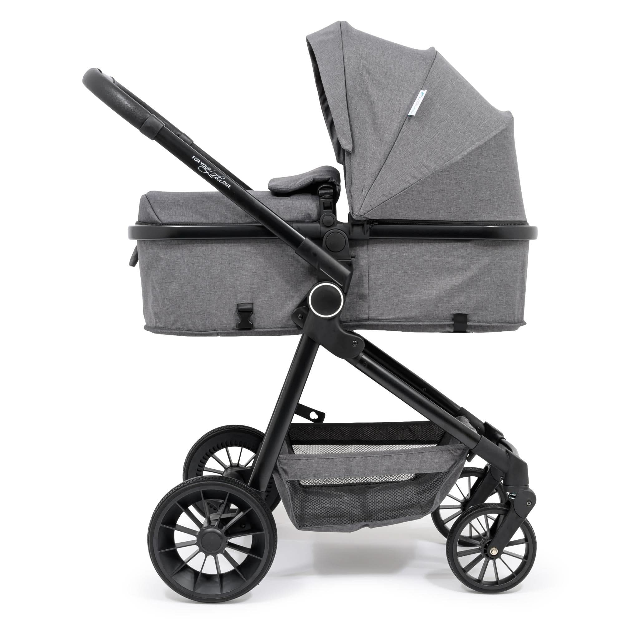 For Your Little One LITE 3 In 1 Travel System with i-Size Car Seat - Slate Grey   