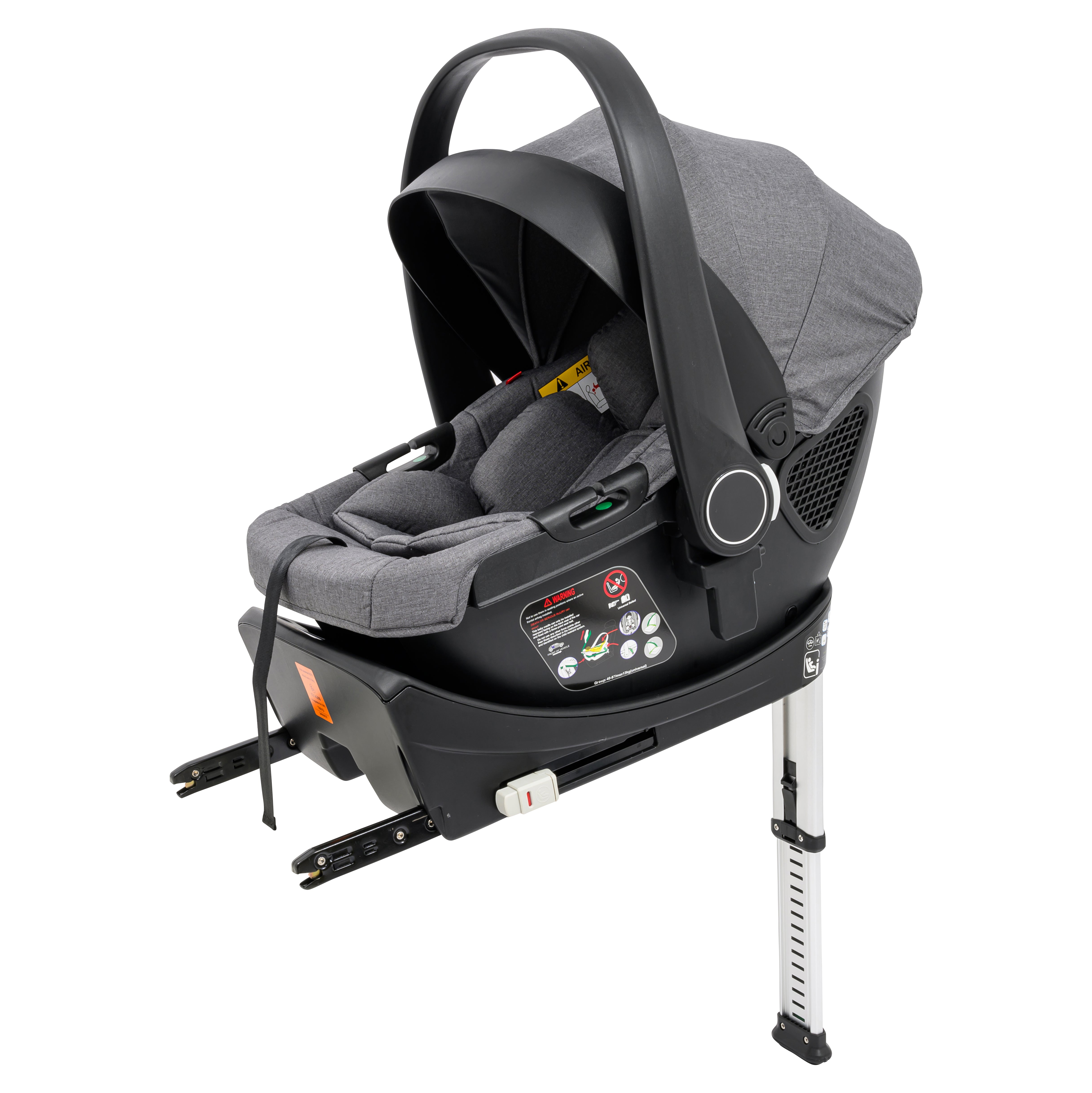 For Your Little One LITE 3 In 1 Travel System with i-Size Car Seat And Base - Slate Grey   