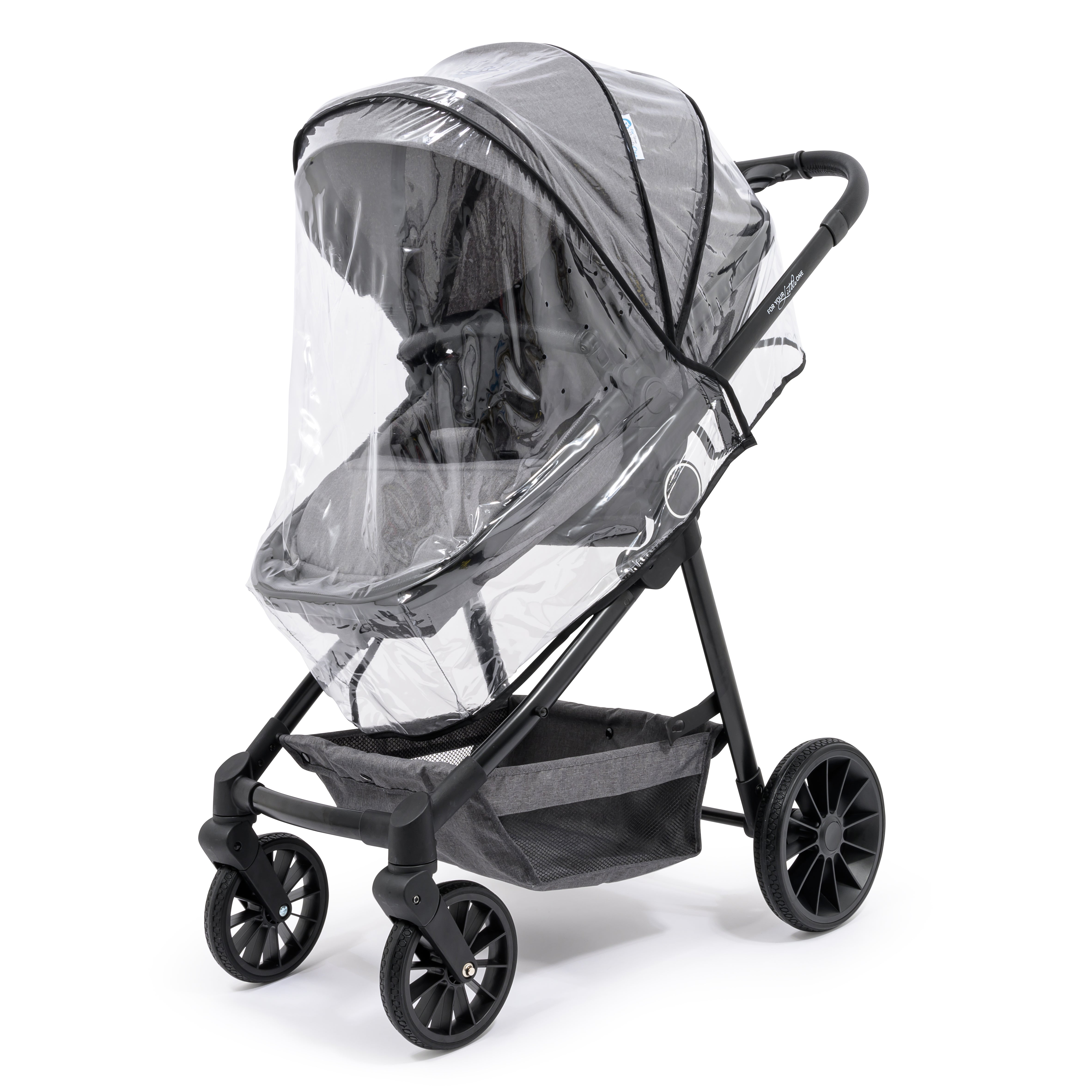 For Your Little One LITE 3 In 1 Travel System with i-Size Car Seat And Base - Slate Grey   