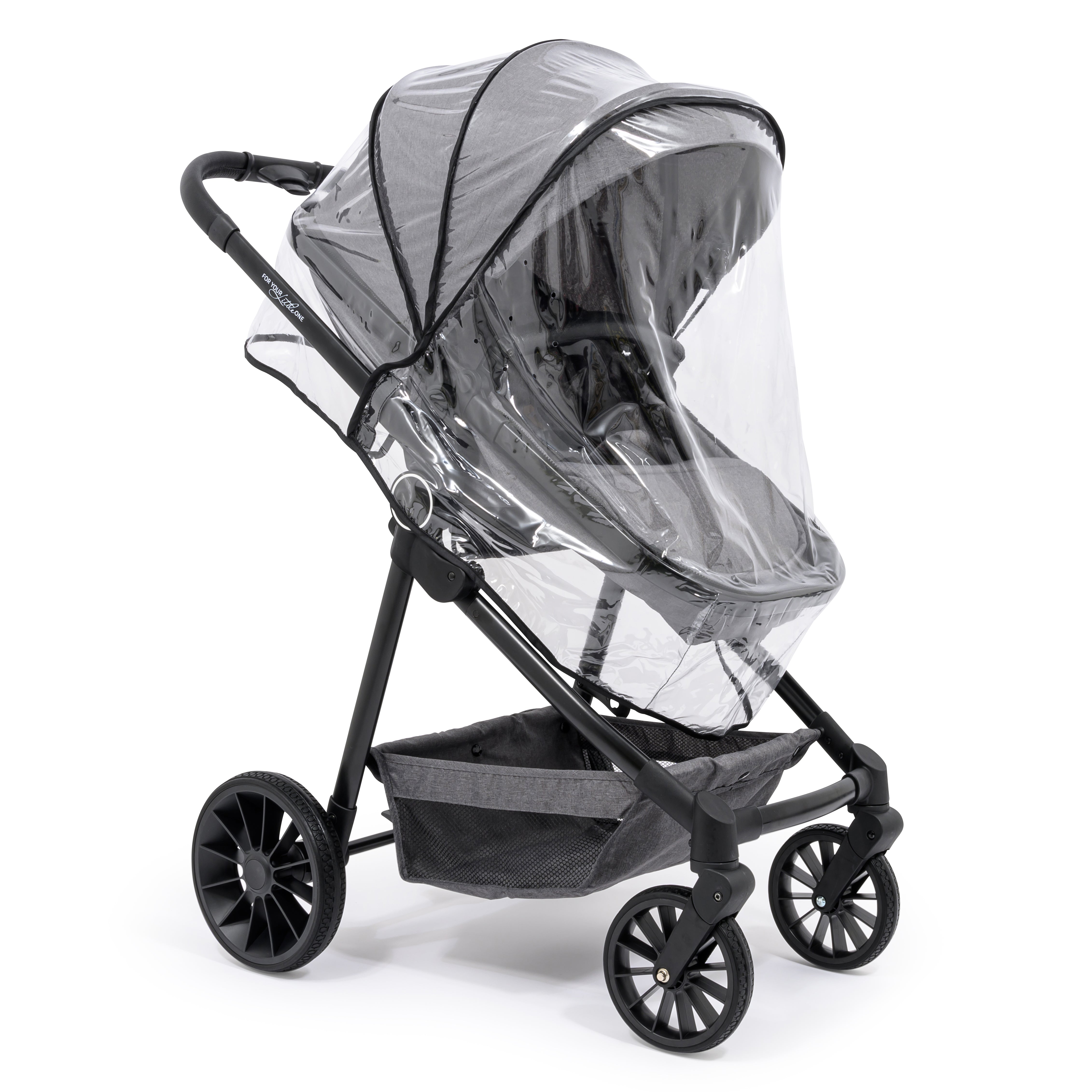 For Your Little One LITE 3 In 1 Travel System with i-Size Car Seat And Base - Slate Grey   