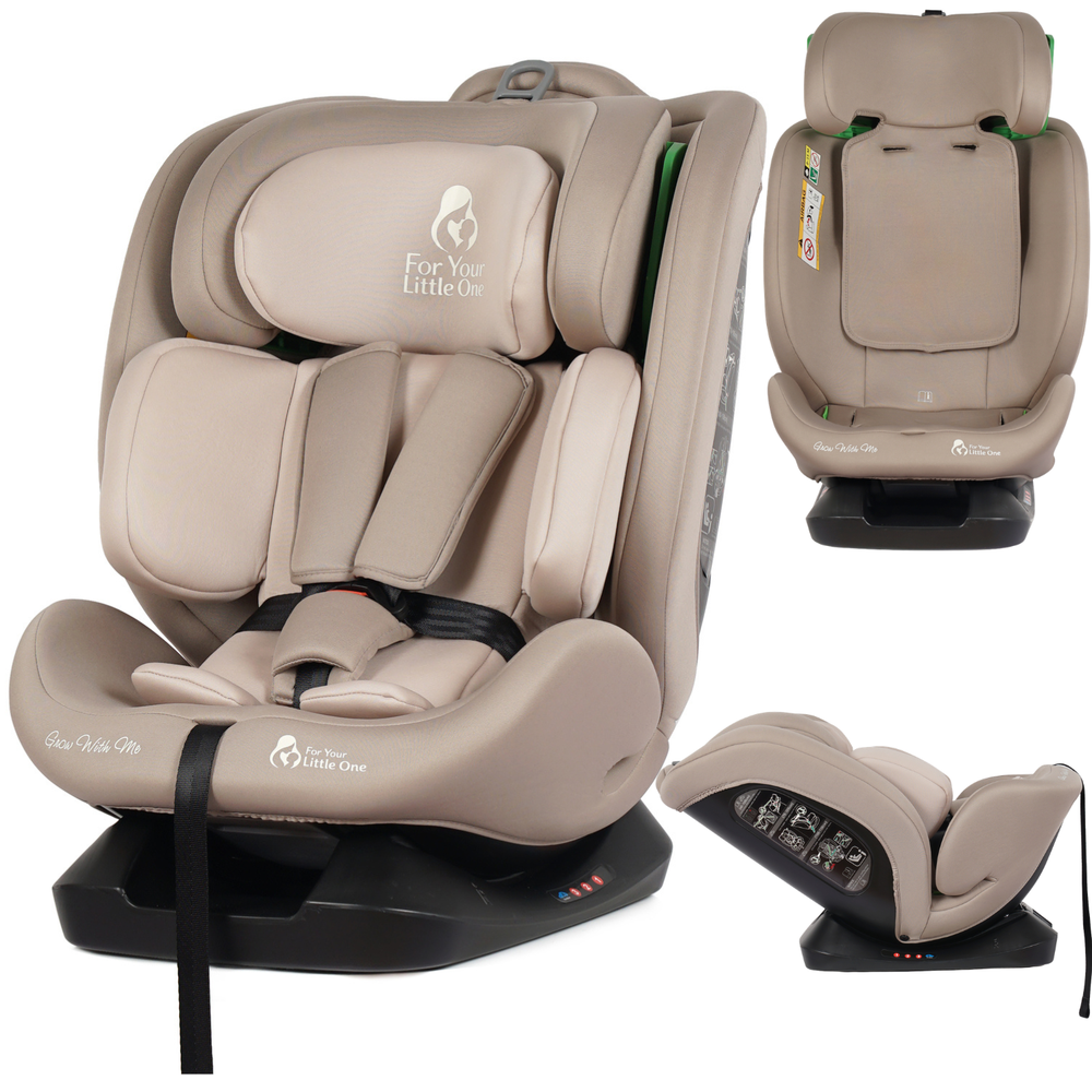 For Your Little One GrowWithMe 360 0/1/2/3 I-Size Car Seat - Latte Beige (Birth-12 Years)