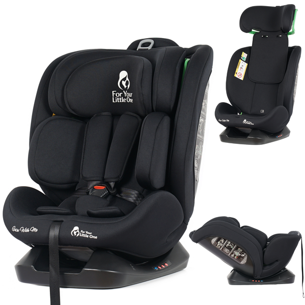 For Your Little One GrowWithMe 360 0/1/2/3 I-Size Car Seat - Midnight Black (Birth-12 Years)