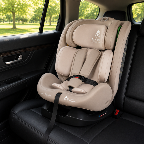 For Your Little One GrowWithMe 360 0/1/2/3 I-Size Car Seat - Latte Beige (Birth-12 Years)