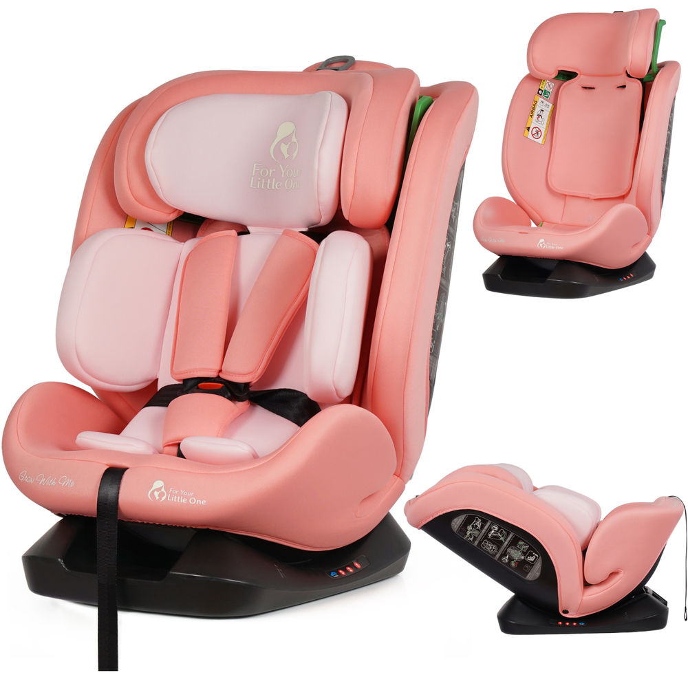 For Your Little One GrowWithMe 360 0/1/2/3 I-Size Car Seat - Blush Rose (Birth-12 Years)
