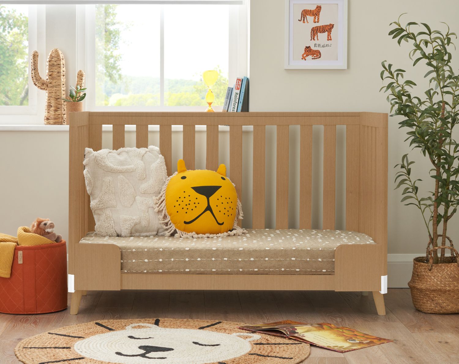 Tutti Bambini Hygge Cot Bed - Light Oak/White Sand