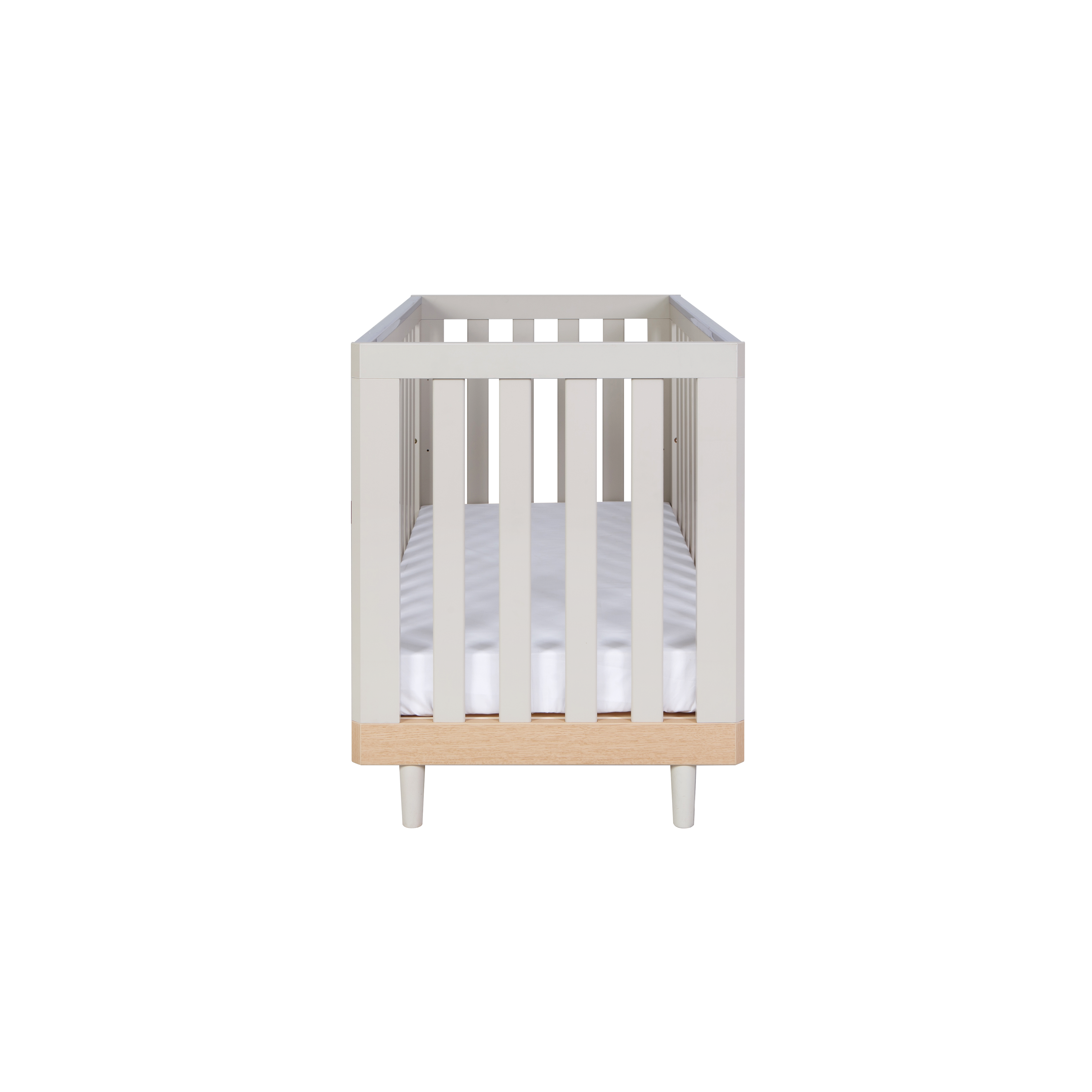 Tutti Bambini Hygge Mini Cot Bed - Light Oak/White Sand