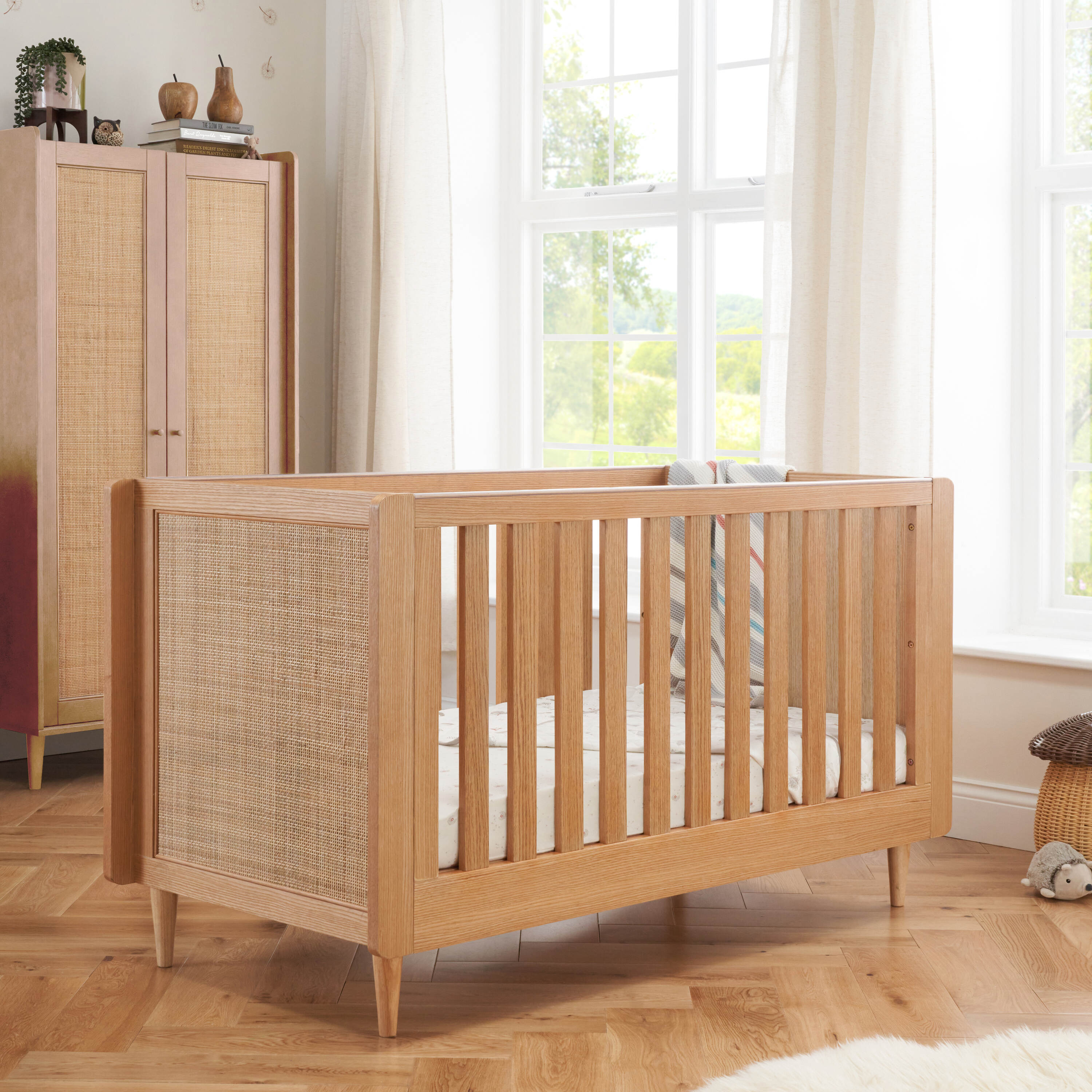 Tutti Bambini Japandi Cot Bed - Light Oak