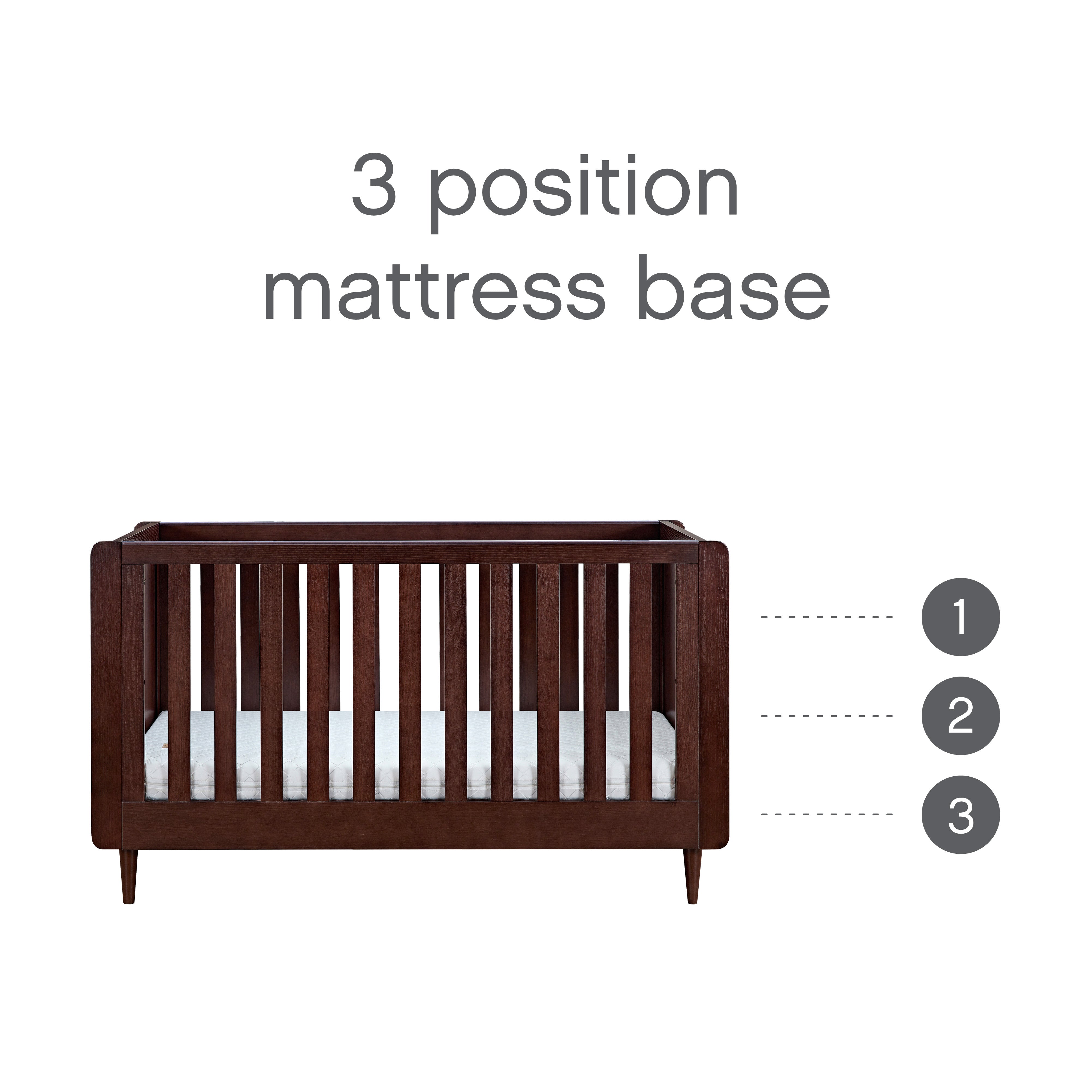 Tutti Bambini Japandi Cot Bed - Warm Walnut