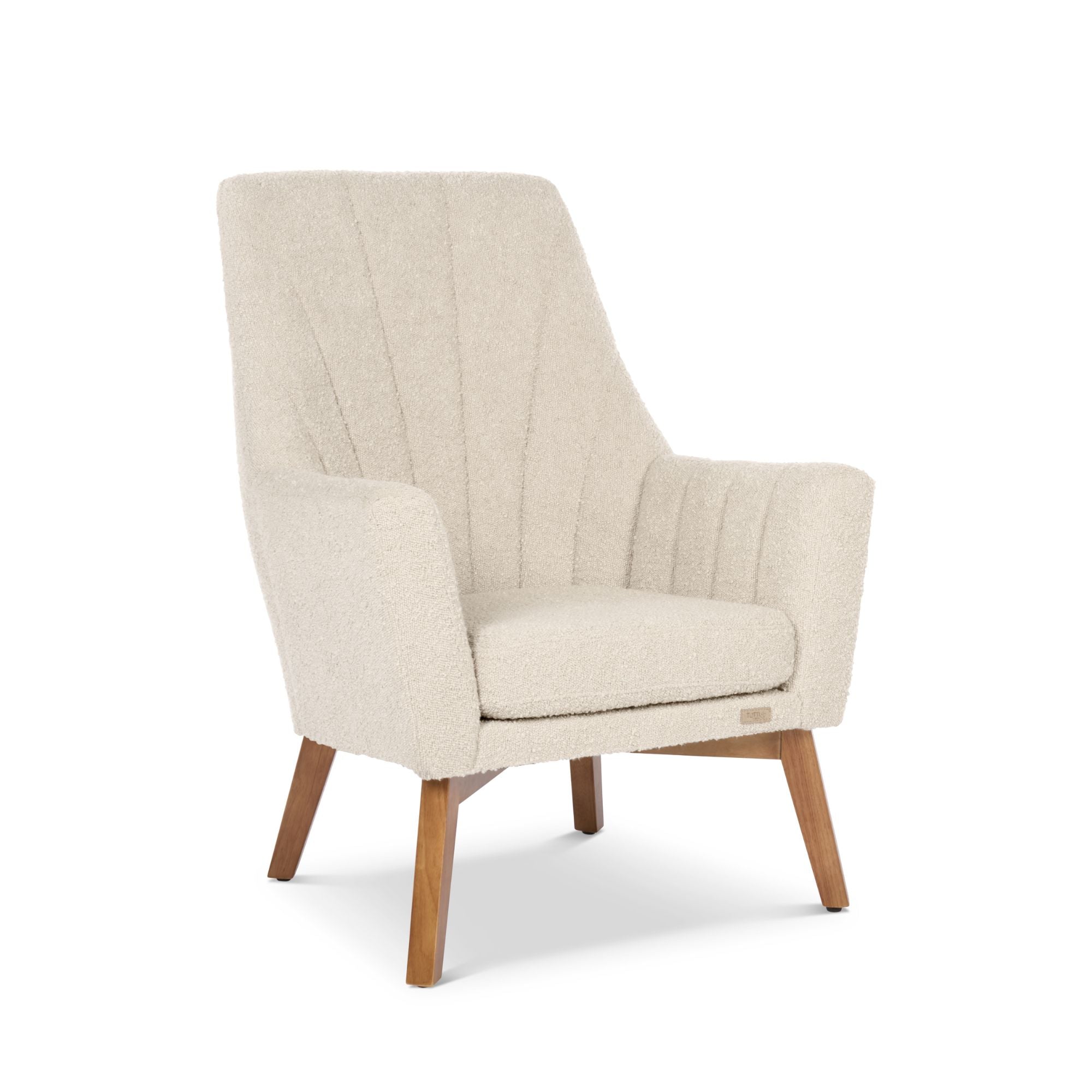 Jonah Luxe Rocking Chair & Foot Stool - Boucle Mushroom