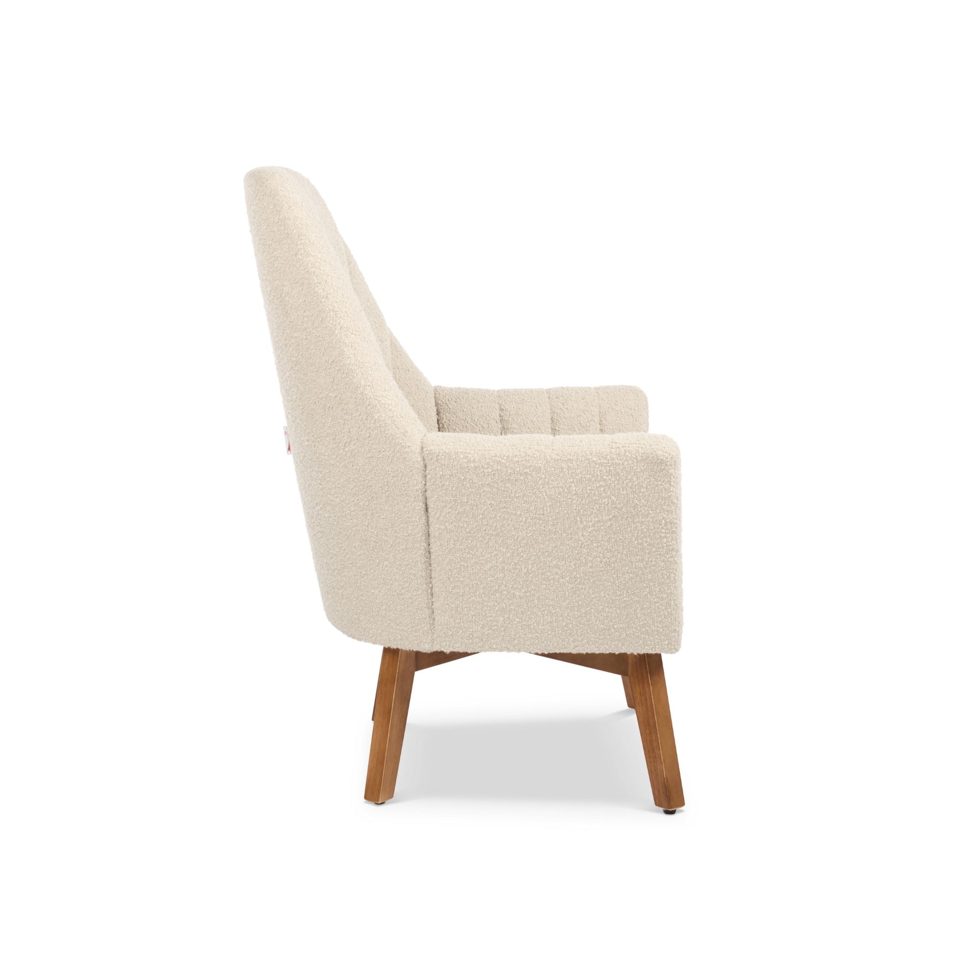 Jonah Luxe Rocking Chair & Foot Stool - Boucle Mushroom