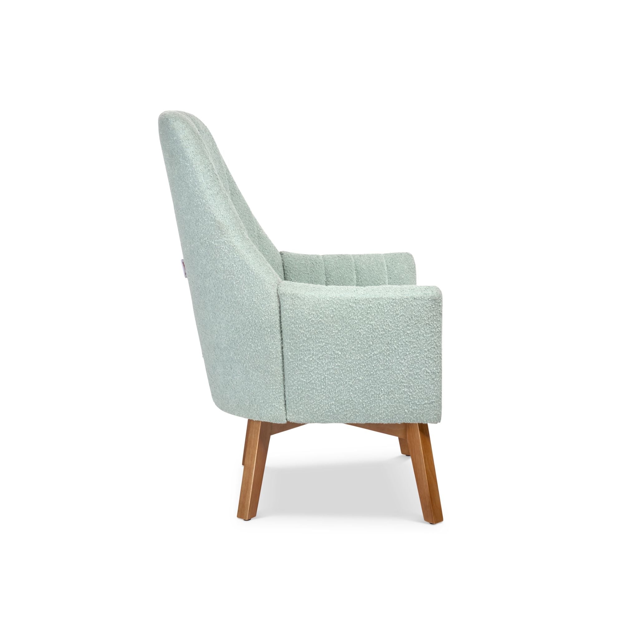 Jonah Luxe Rocking Chair & Foot Stool - Boucle Ocean Stone