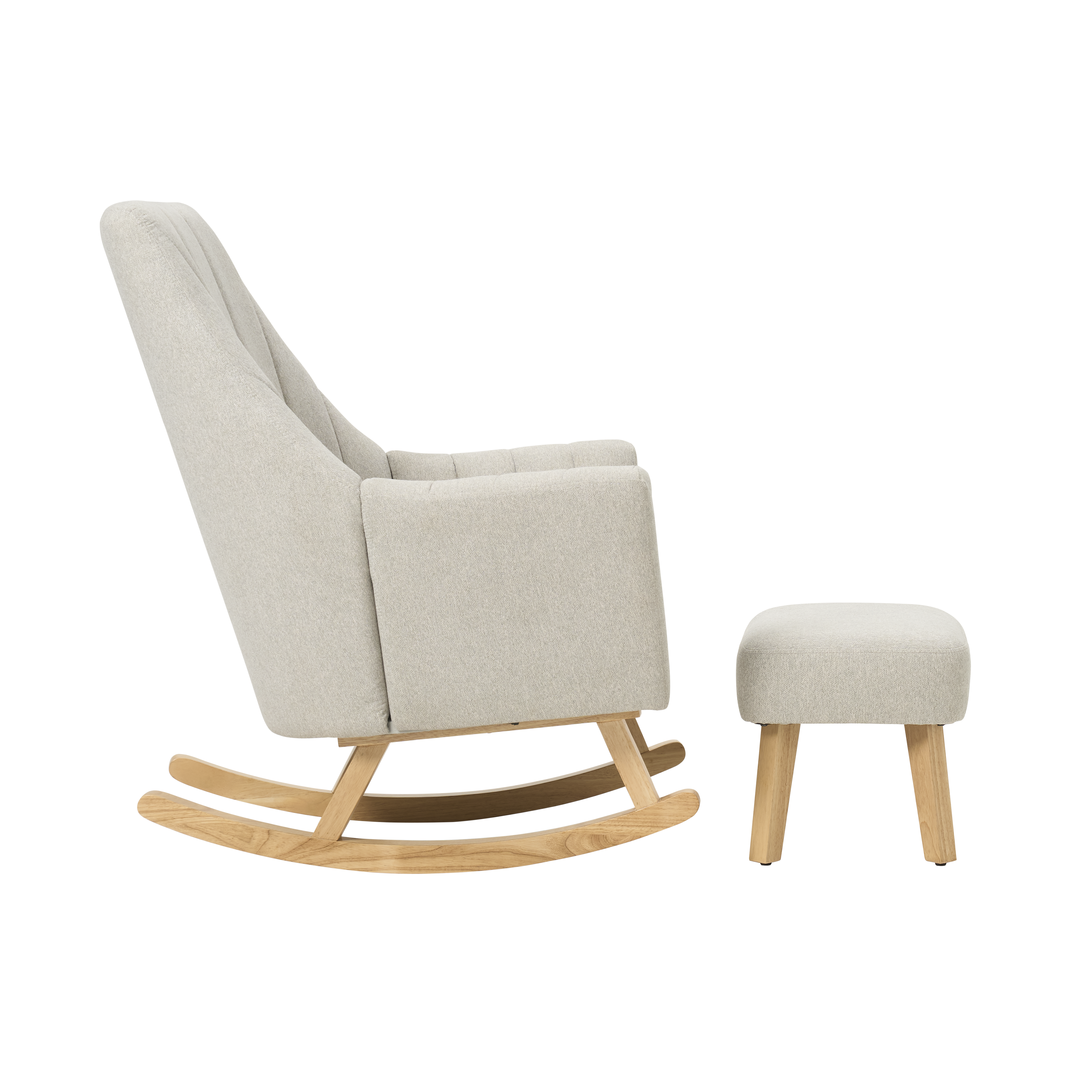 Tutti Bambini Jonah Rocking Chair & Foot Stool - Pebble -  | For Your Little One