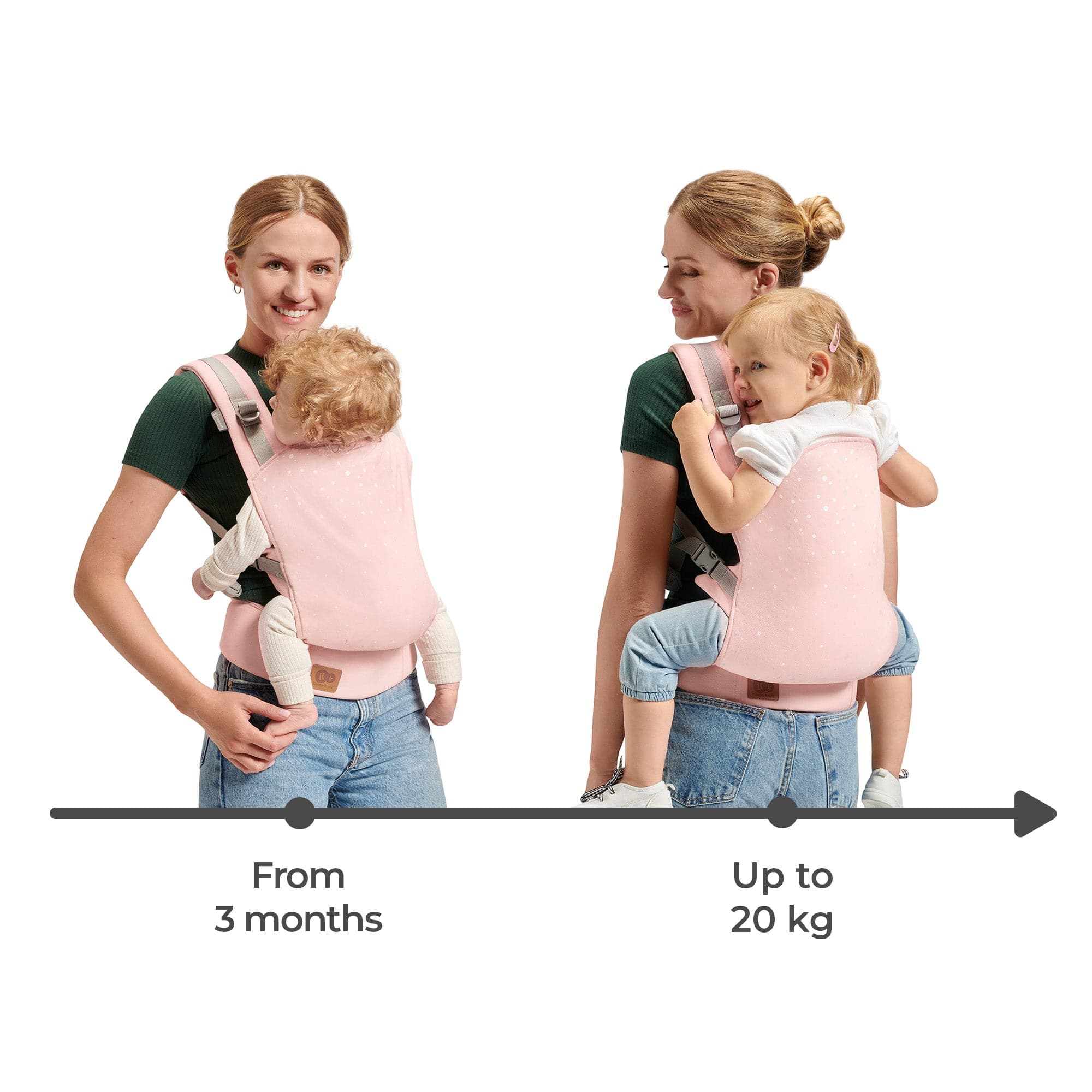 Kinderkraft Nino Baby Carrier Confetti Pink -  | For Your Little One