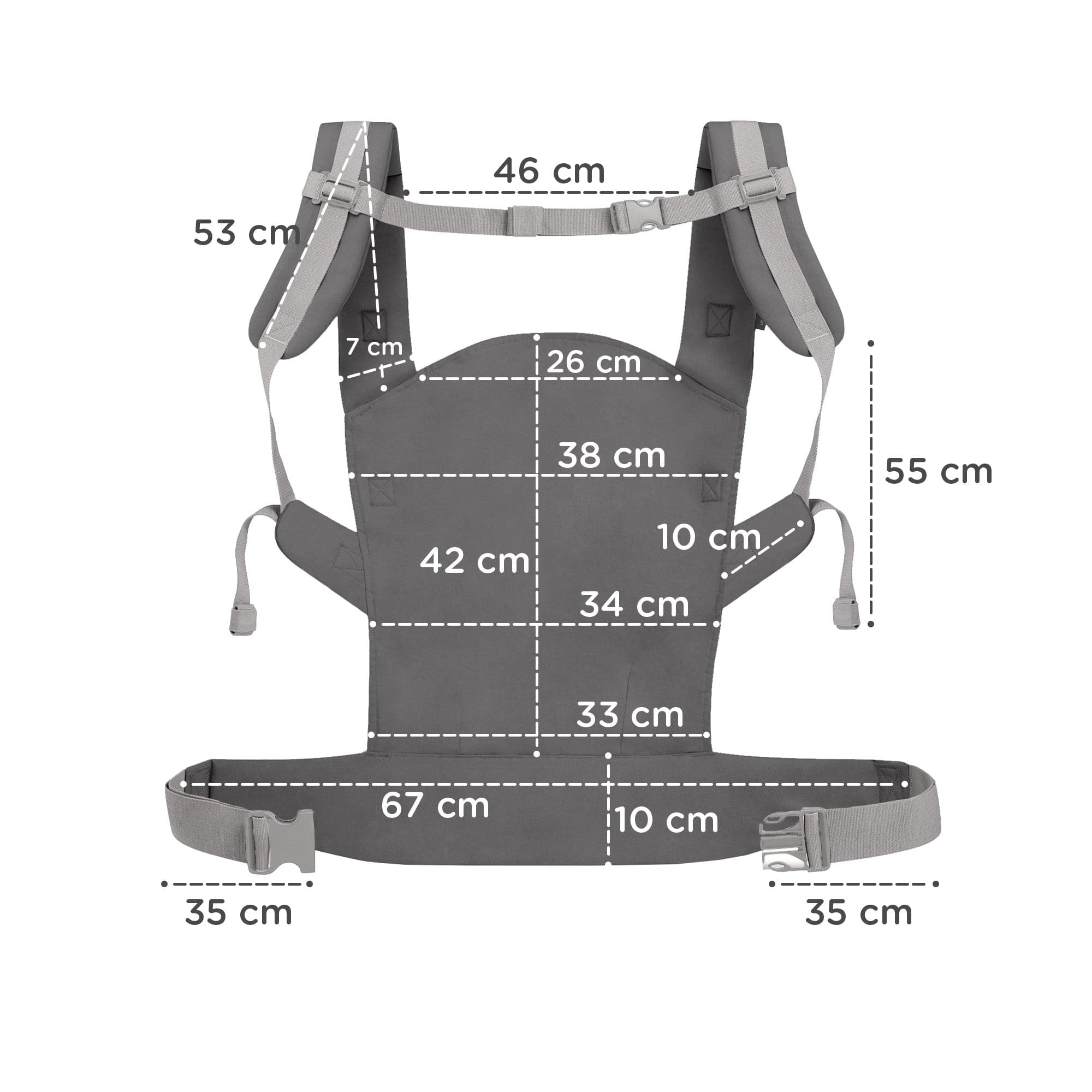 Kinderkraft Nino Baby Carrier Confetti Grey -  | For Your Little One