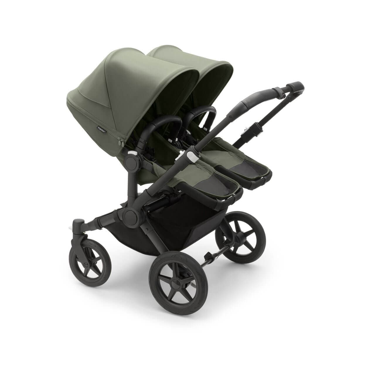 Bugaboo Donkey 5 Duo Complete Travel System + Turtle Air - Black/Forest Green - For Your Little One