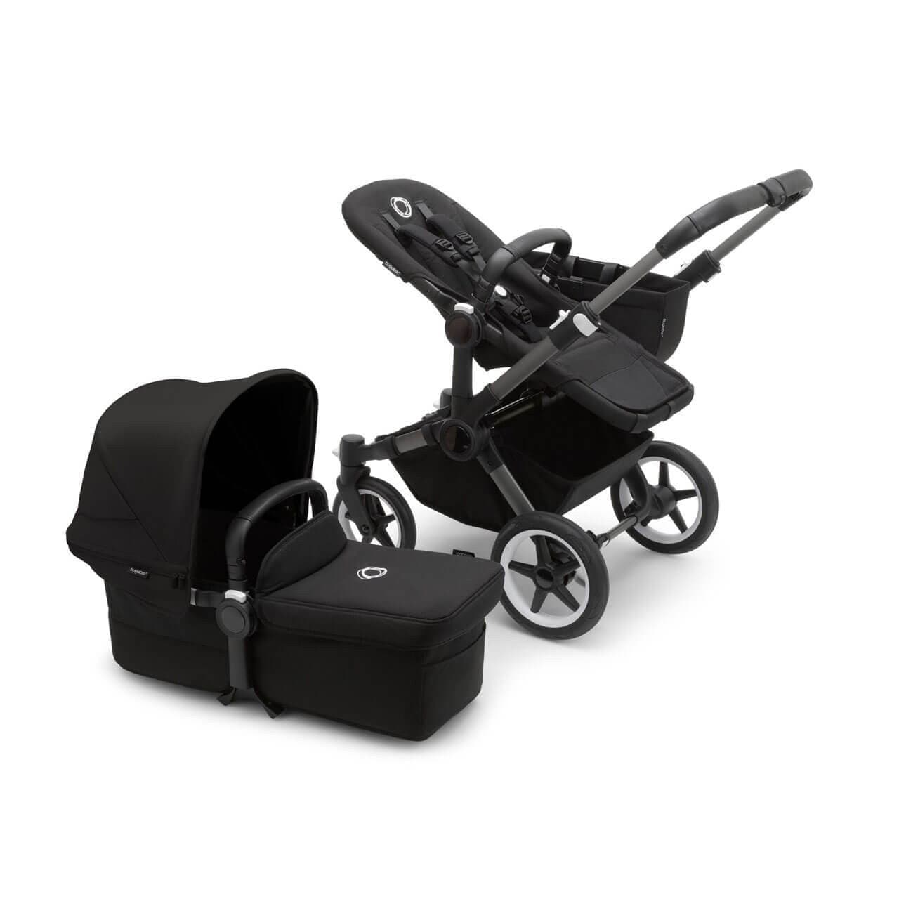 Bugaboo Donkey 5 Twin Travel System on Graphite/Black Chassis + Turtle Air - Choose Your Colour   