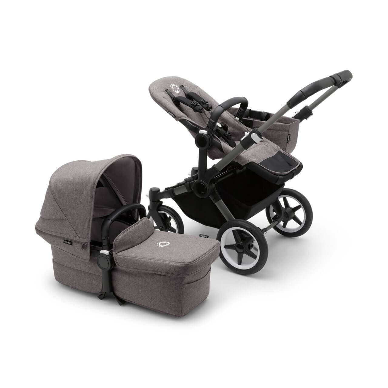 Bugaboo Donkey 5 Mono Complete Travel System + Turtle Air - Graphite/Grey Melange - For Your Little One
