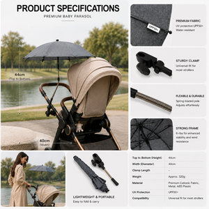 Premium Universal Baby Parasol / Umbrella - Fits All Pushchairs / Prams / Strollers And Buggies - Fits All Models