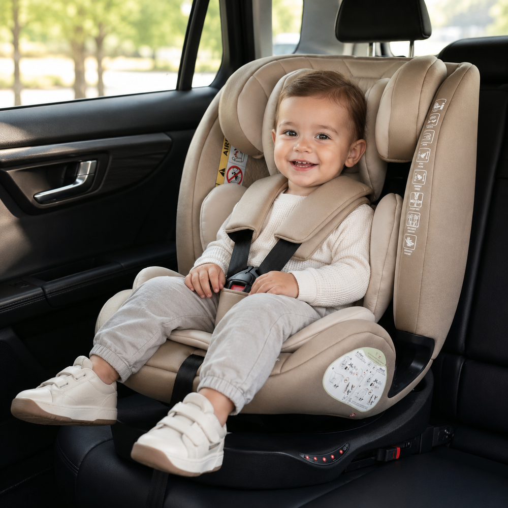 For Your Little One AllStage 360 0/1/2/3 ISOFIX I-Size Car Seat - Latte Beige (Birth-12 Years)