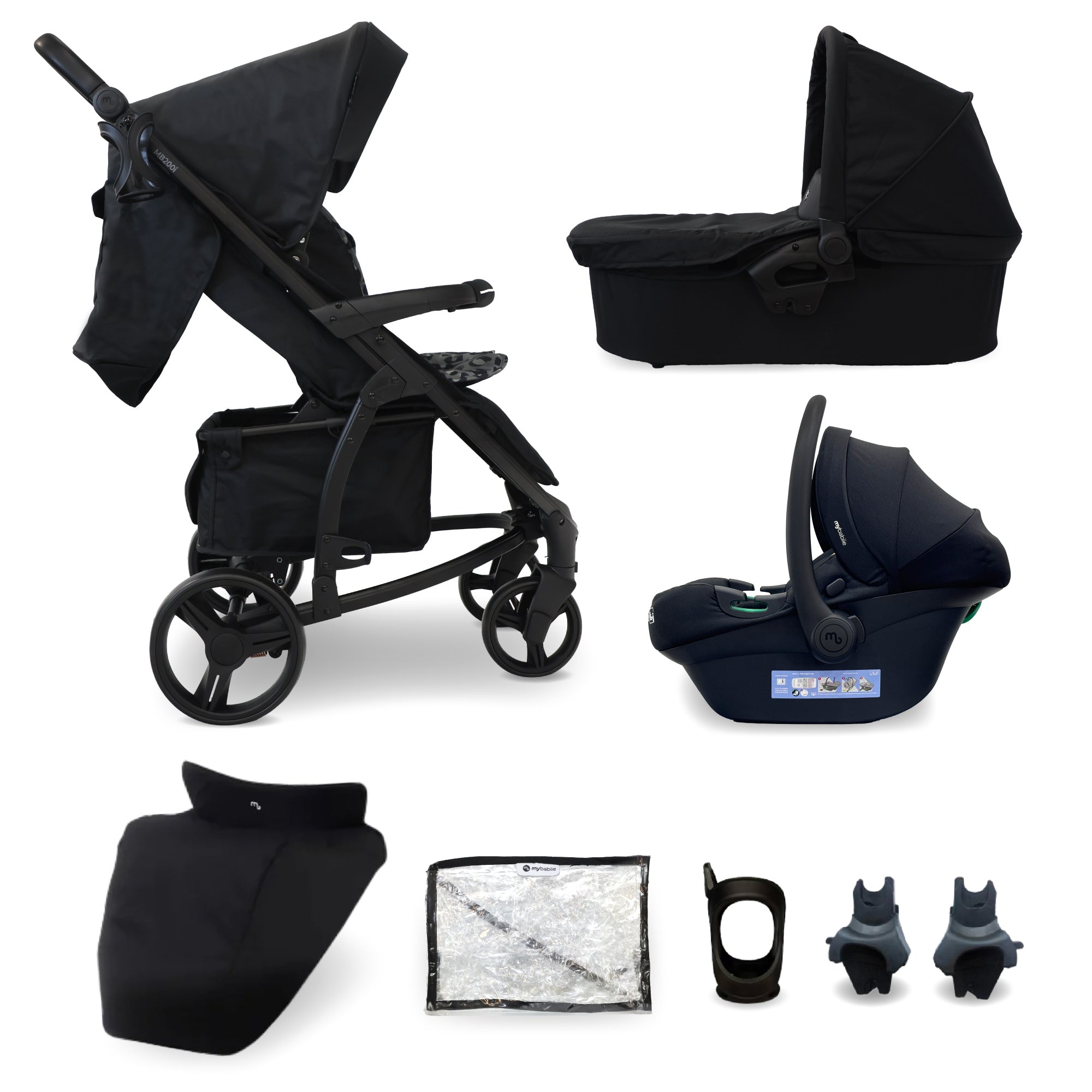 My Babiie MB200i 3-in-1 Travel System - Dani Dyer Black Leopard