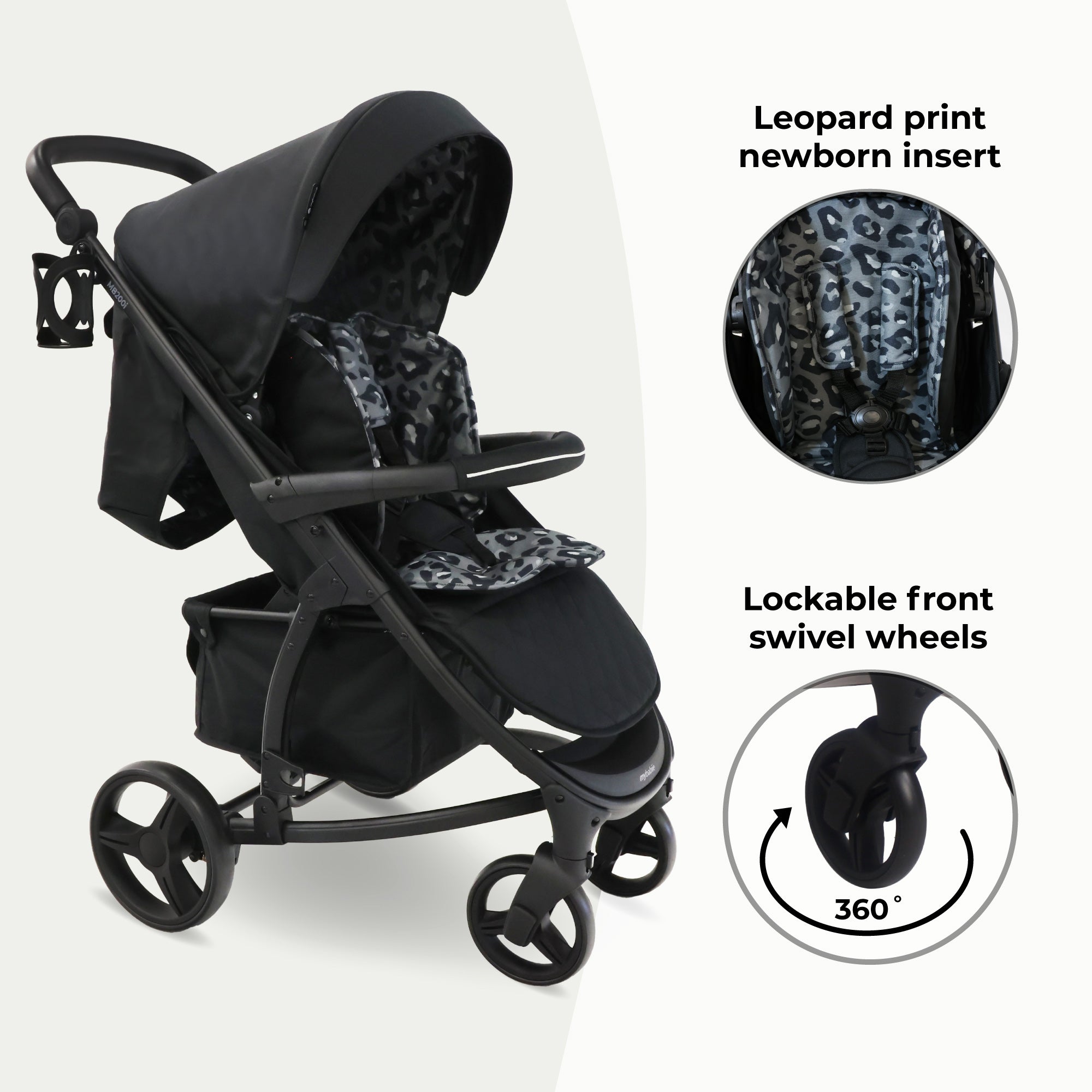 My Babiie MB200i 3-in-1 Travel System - Dani Dyer Black Leopard