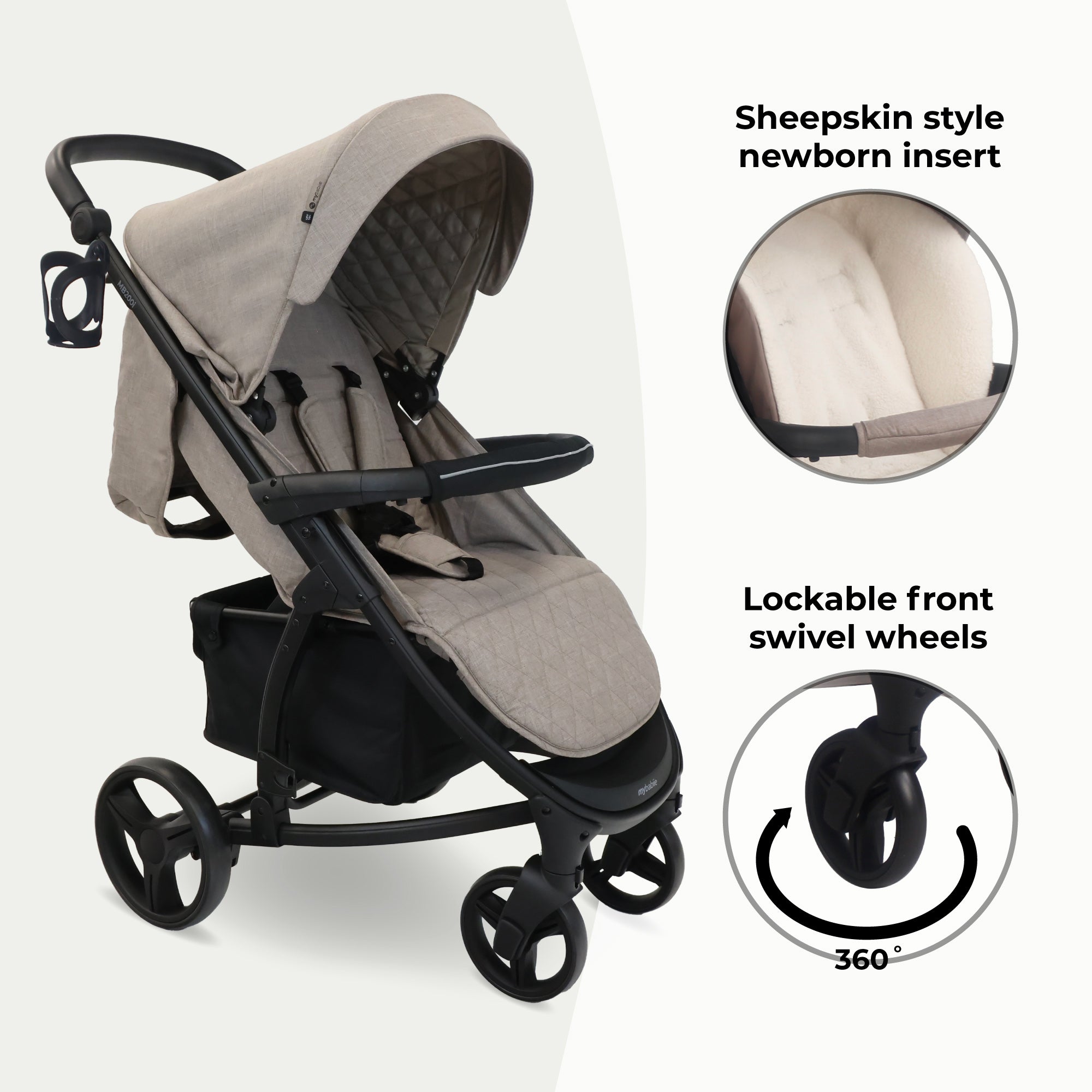 My Babiie MB200i 3-in-1 Travel System - Mink   