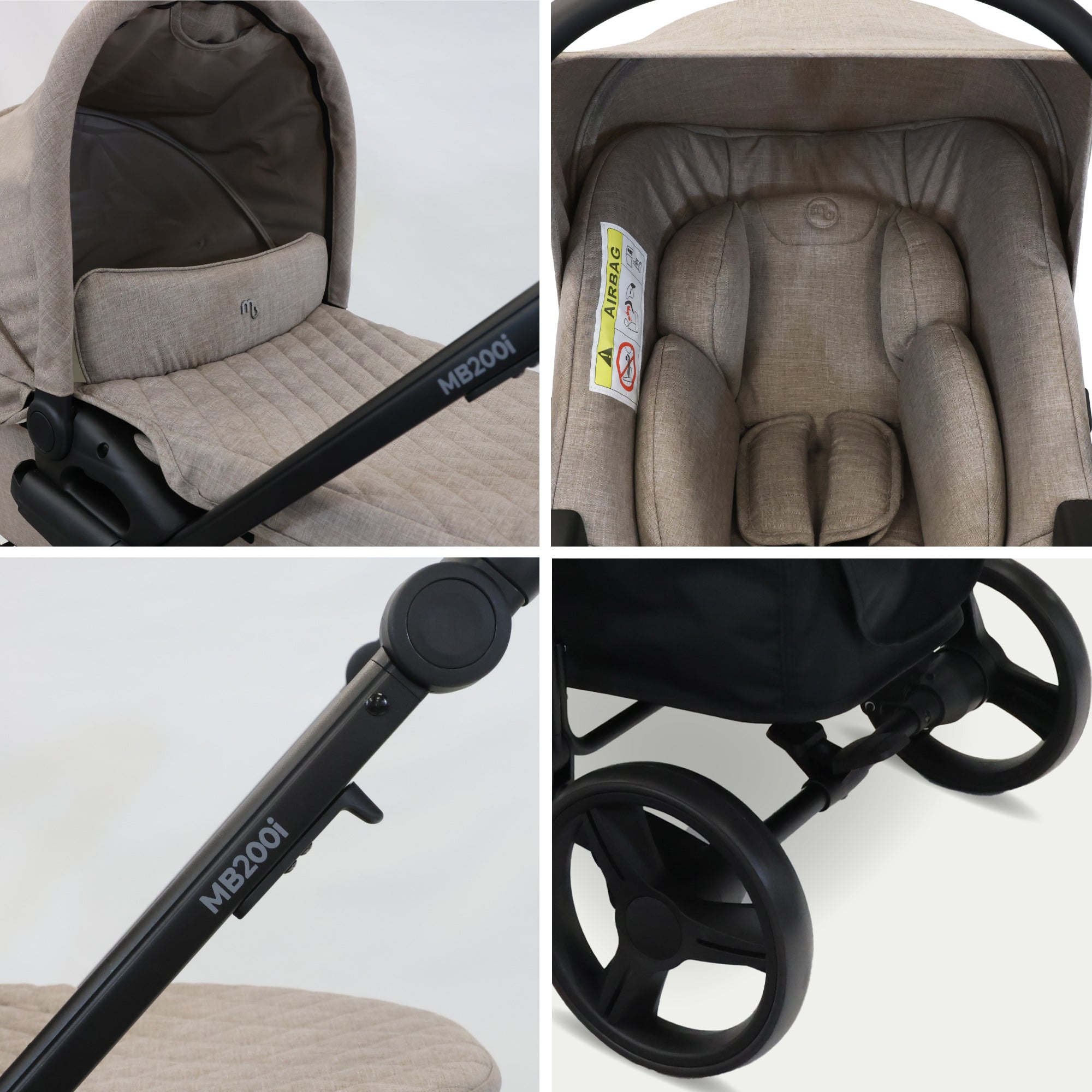 My Babiie MB200i 3-in-1 Travel System - Mink   