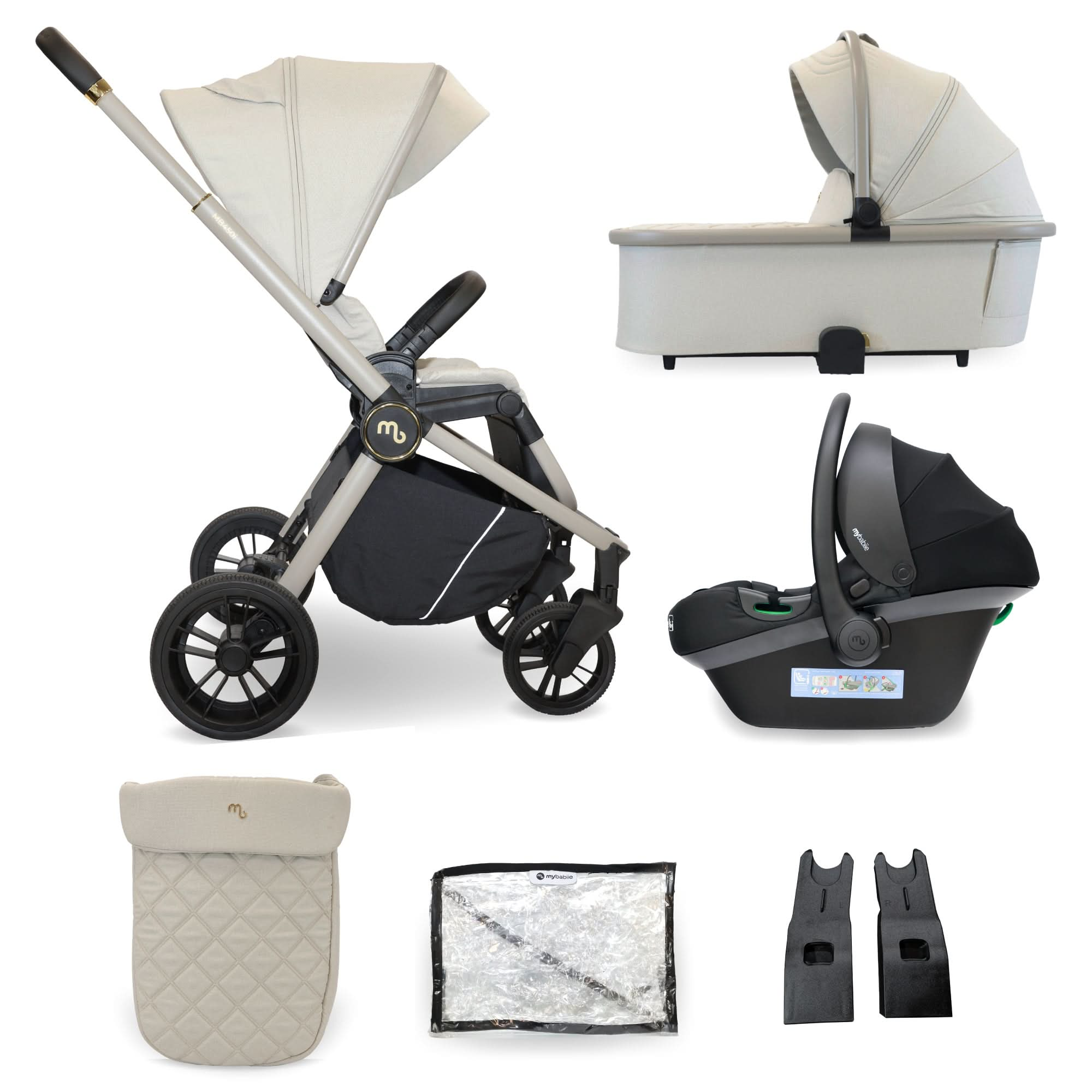 My Babiie MB450i 3-in-1 Travel System -Ivory   