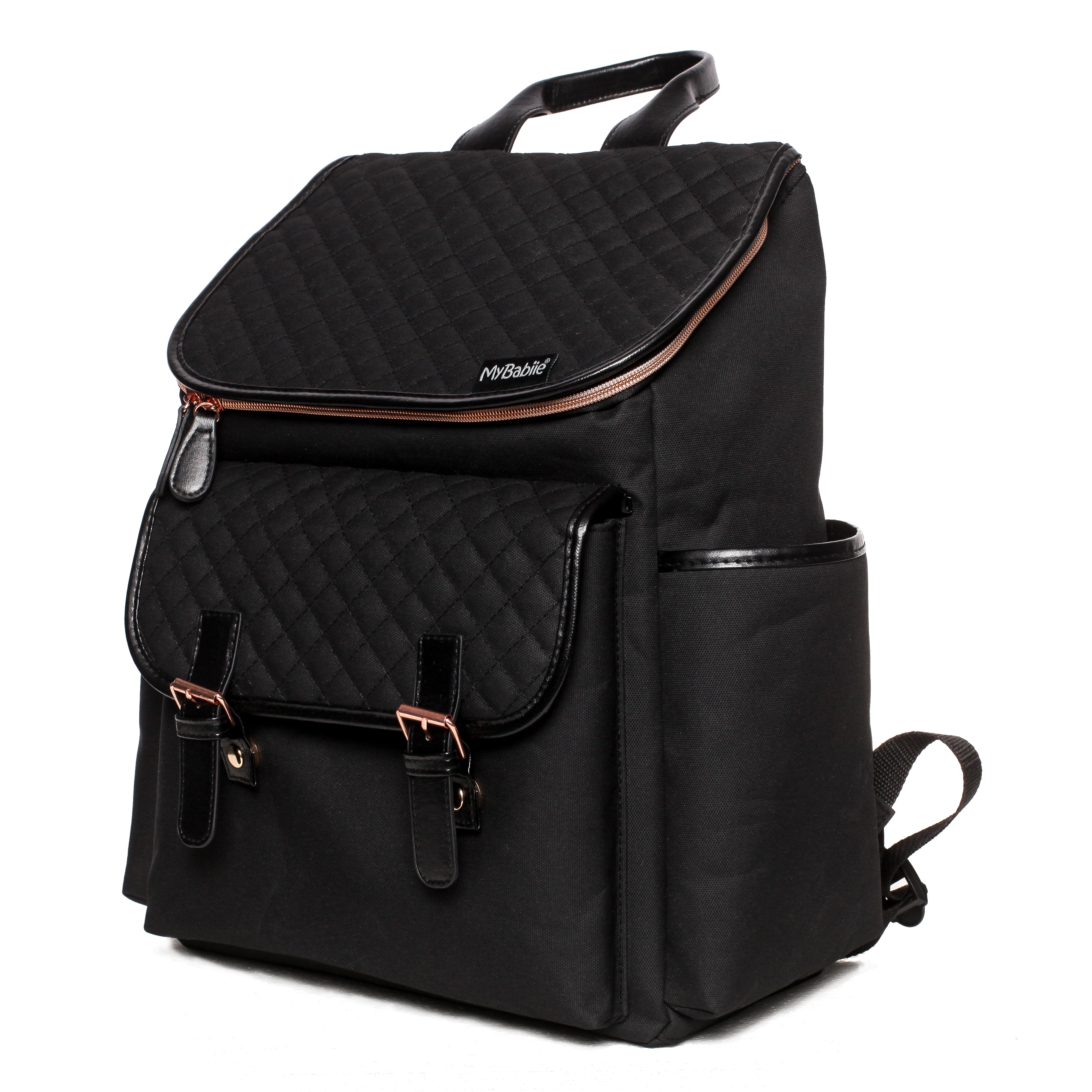 My Babiie Backpack Changing Bag - Black Quilted   