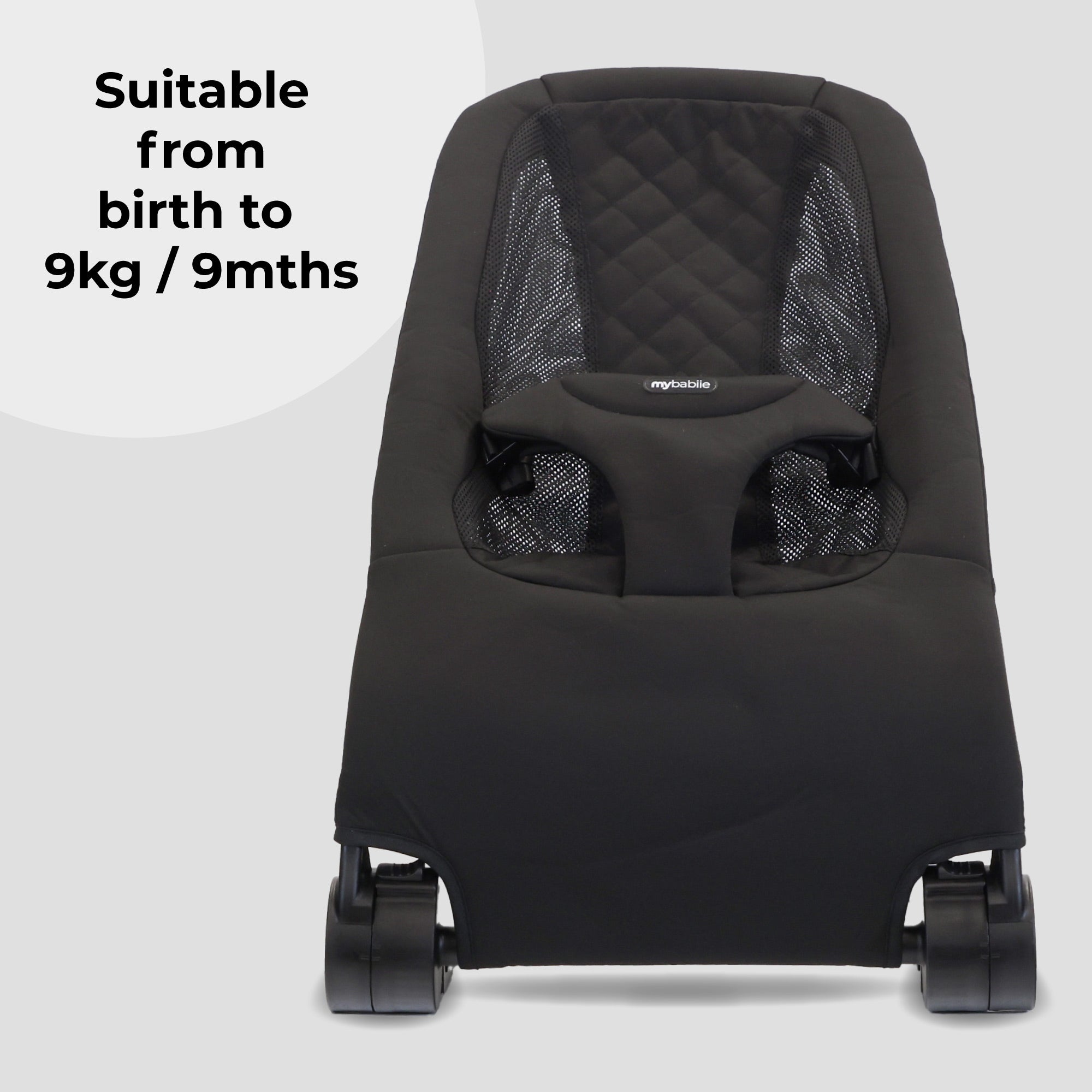 My Babiie Reclining Bouncer - Black   