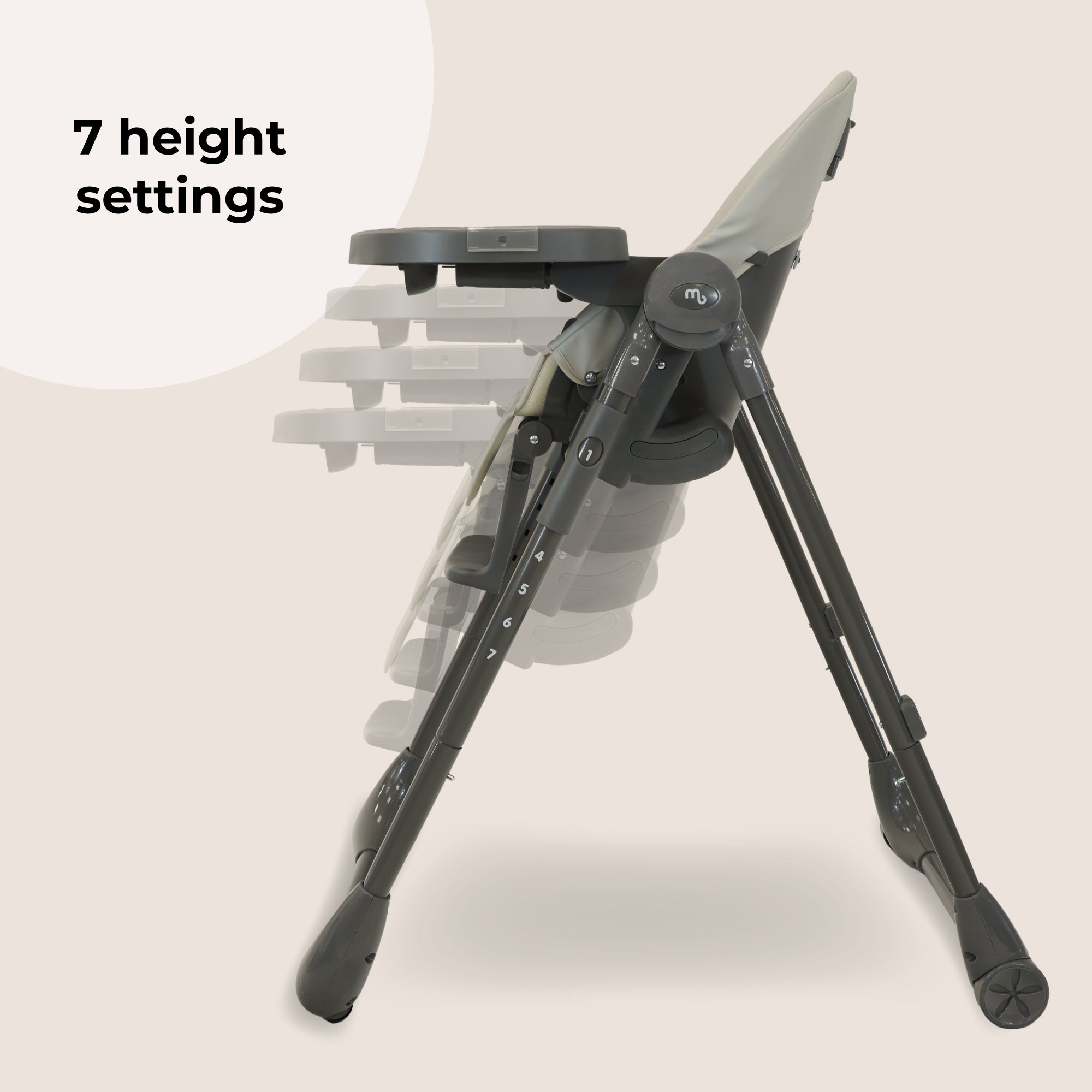 My Babiie MBHC9 Luxe Highchair - Grey