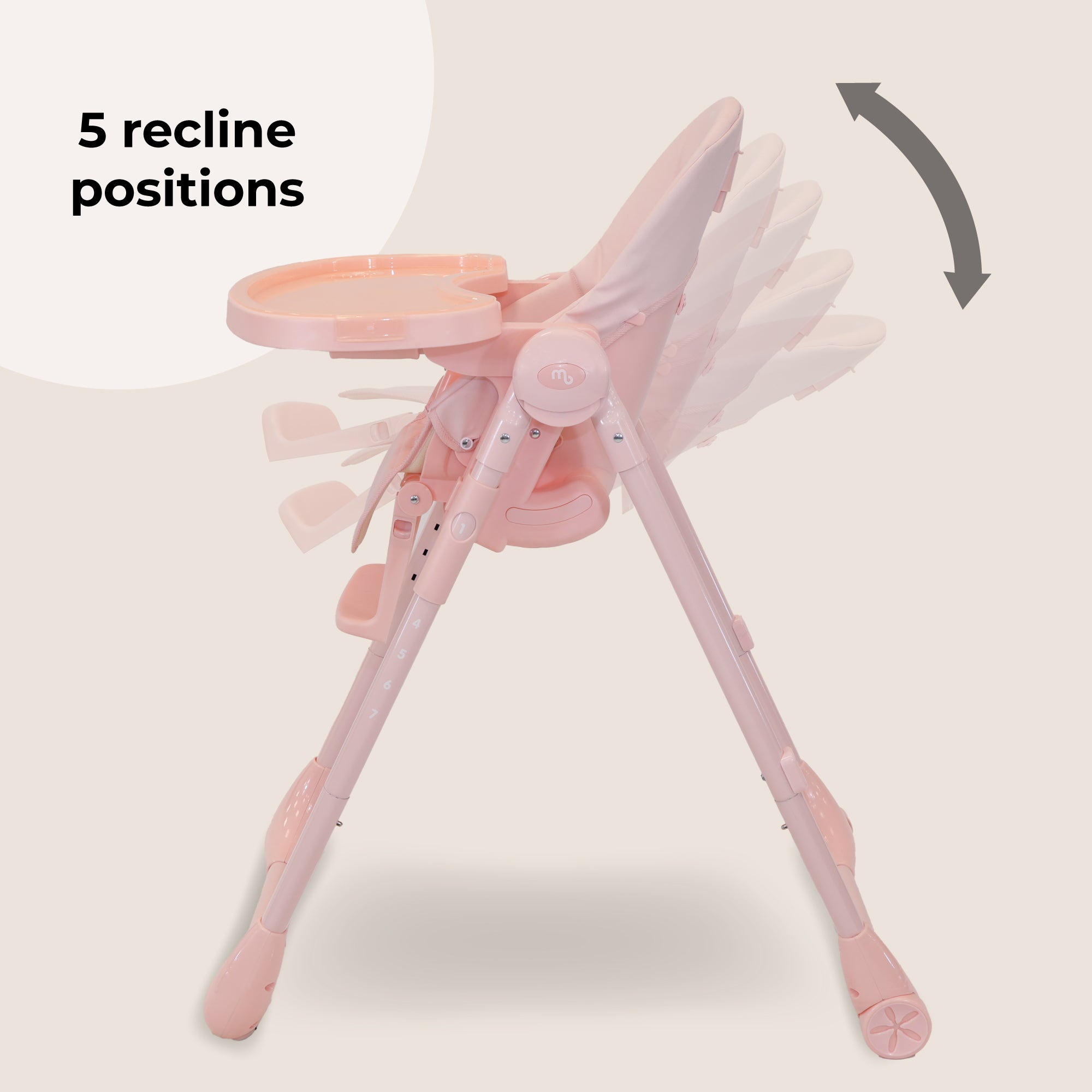 My Babiie MBHC9 Luxe Highchair - Pink