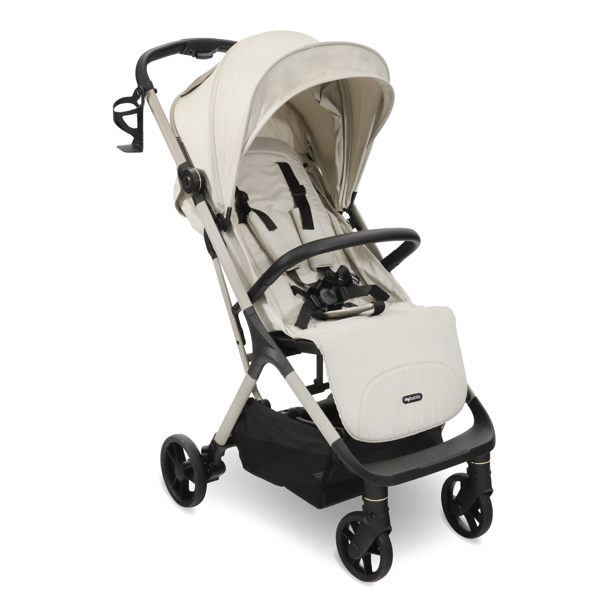 My Babiie MBX7 Plus Auto Fold Stroller - Ivory   