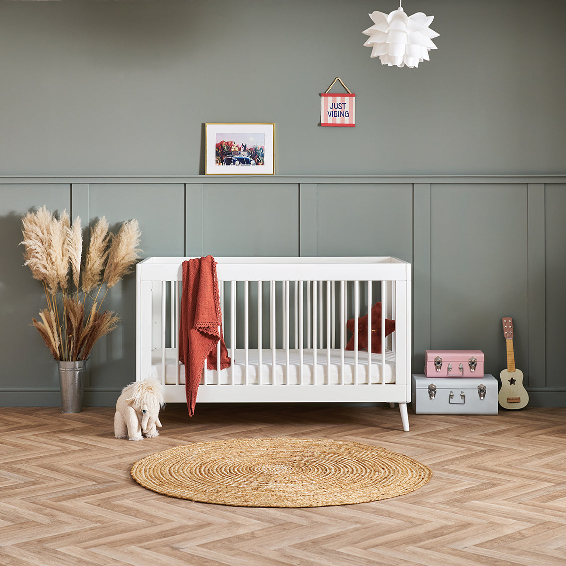 Obaby Maya Cot Bed - Nordic White -  | For Your Little One