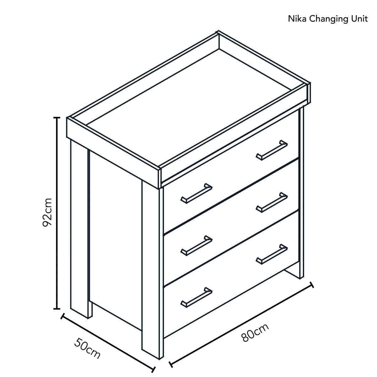 Obaby Nika Closed  Changing Unit - Oatmeal   