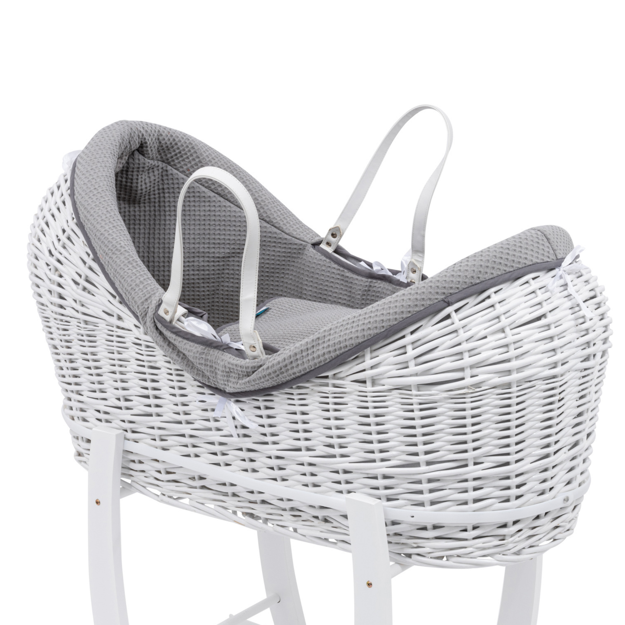 Pod Grey Waffle Moses Basket Bedding Set -  | For Your Little One