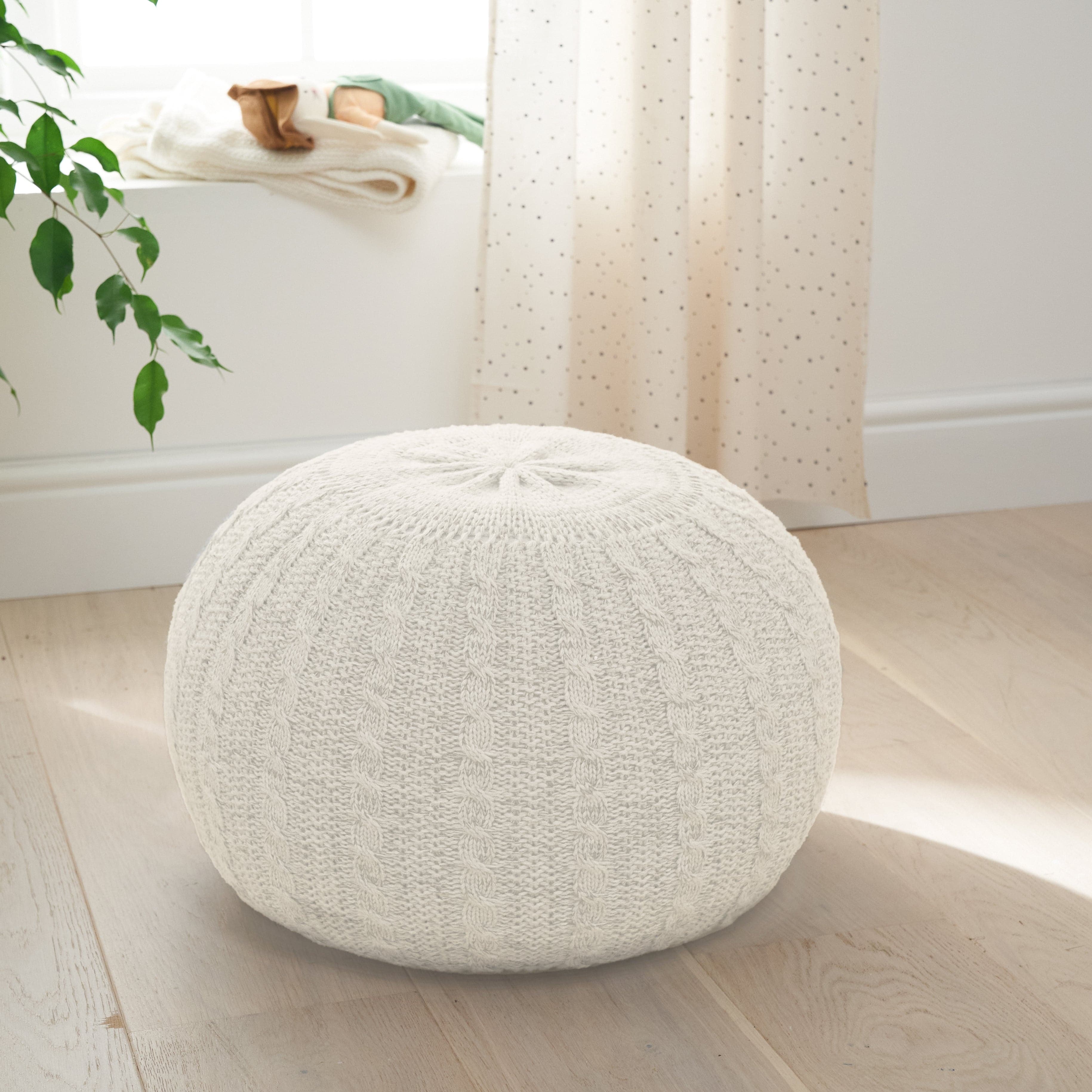 Tutti Bambini Knitted Pouffe - Fresh Cream - For Your Little One