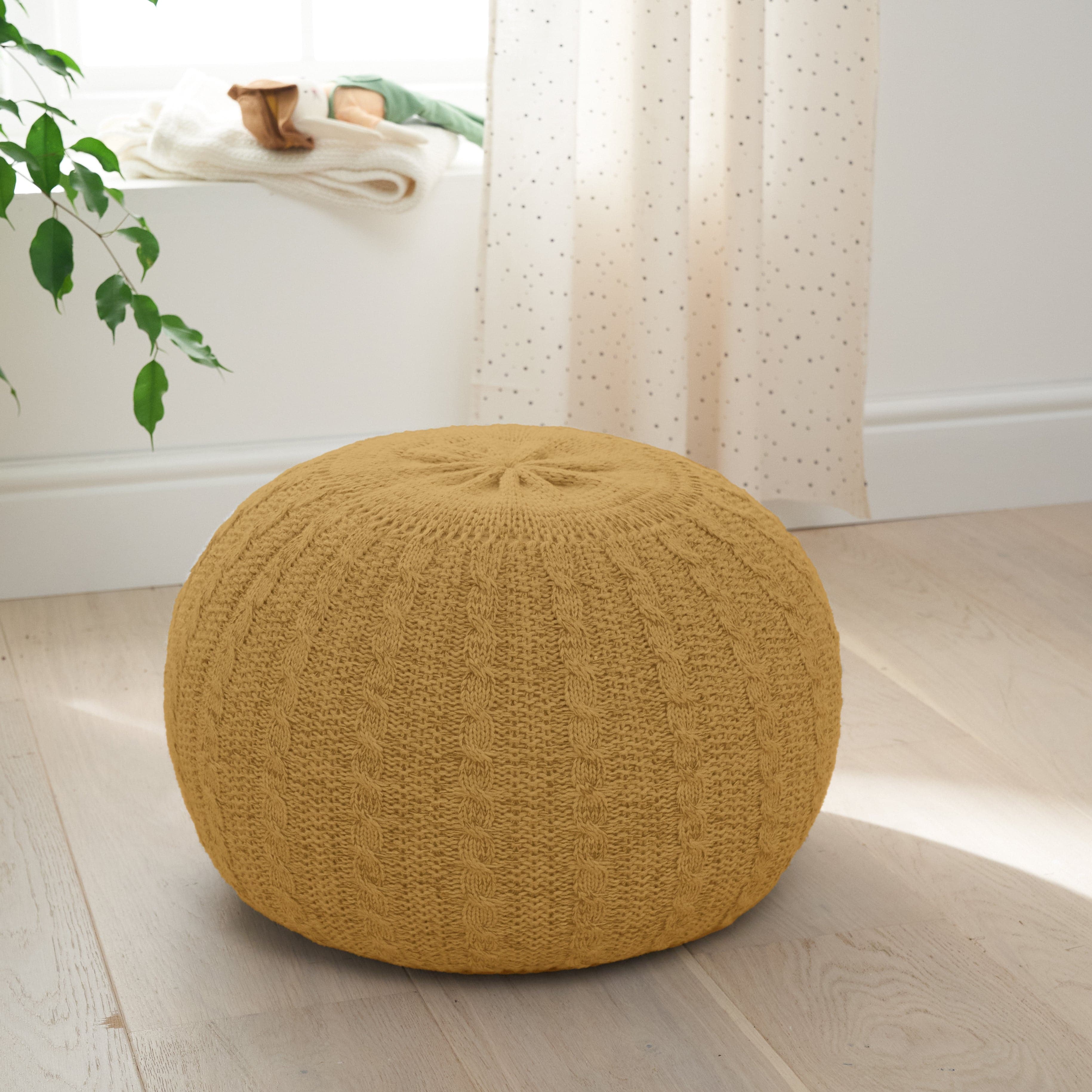 Tutti Bambini Knitted Pouffe - Ochre - For Your Little One