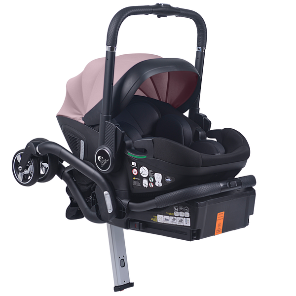 For Your Little One Qubi Infant Car Seat & Stroller & Base - Pastel Pink