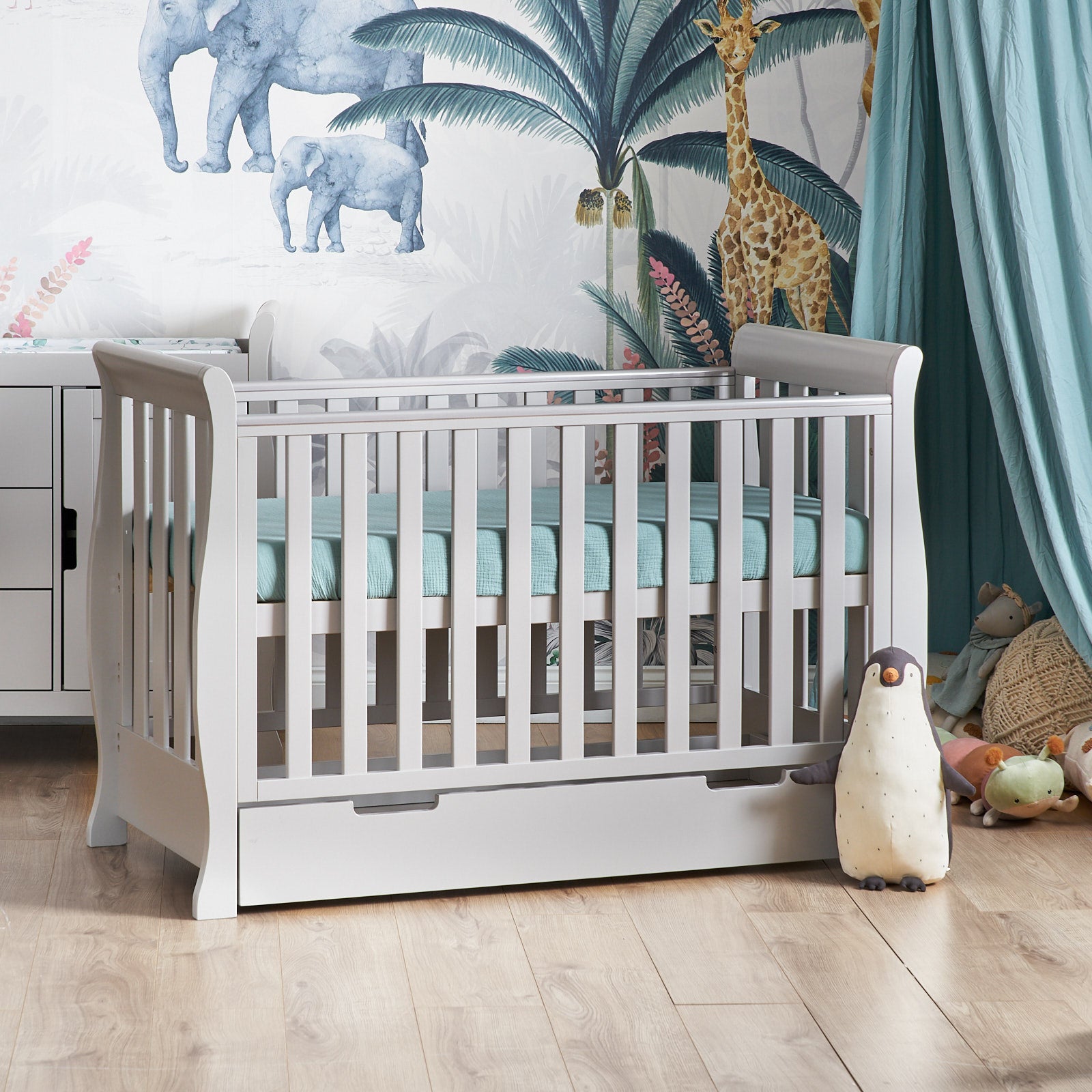 Obaby Stamford Mini Sleigh 2 Piece Room Set - Warm Grey -  | For Your Little One