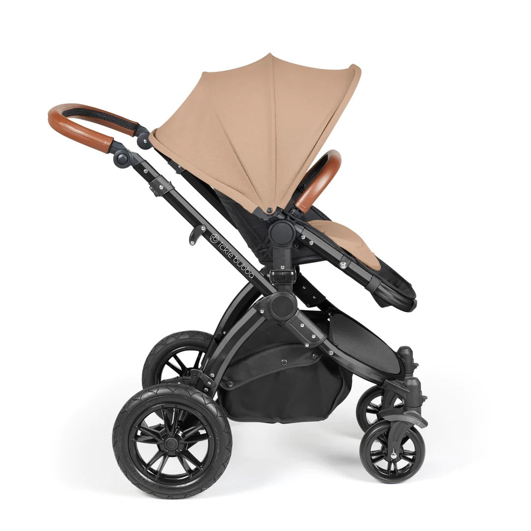 Ickle Bubba Stomp Luxe 2 in 1 Pushchair - Black / Desert / Tan   