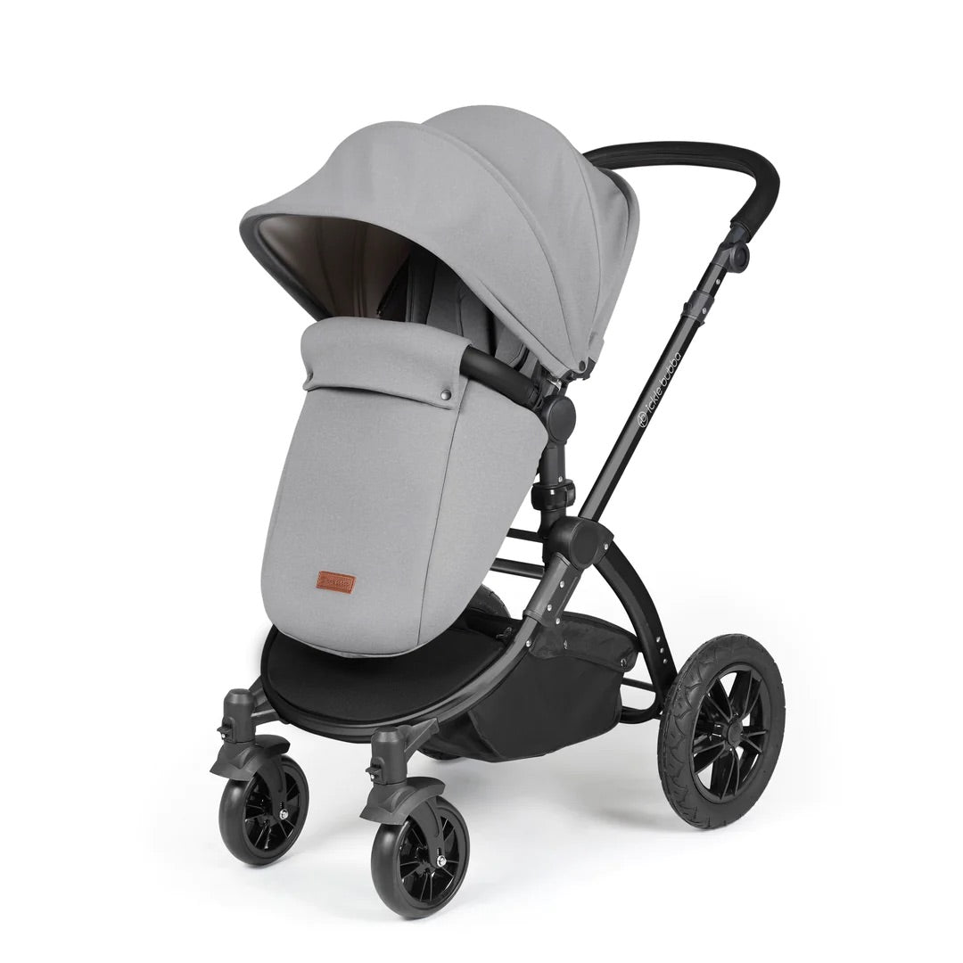 Ickle Bubba Stomp Luxe 2 in 1 Pushchair - Black / Pearl Grey / Black -  | For Your Little One