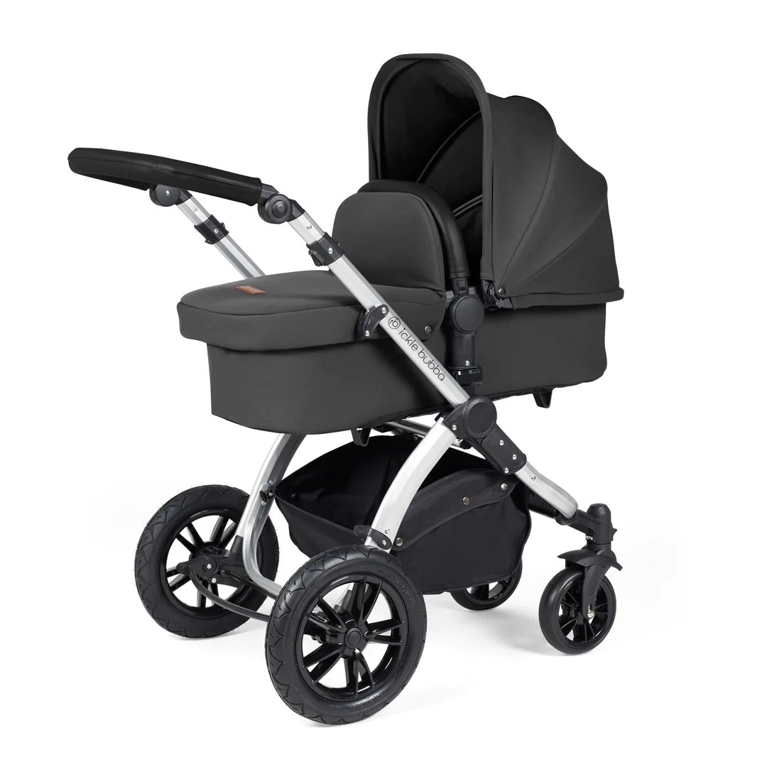 Ickle Bubba Stomp Luxe 2 in 1 Pushchair - Silver / Charcoal Grey / Black -  | For Your Little One