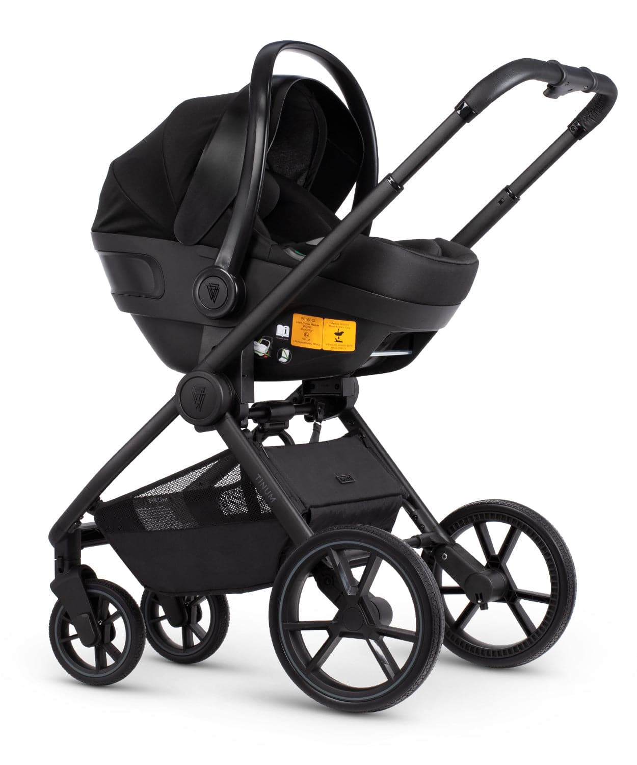 Venicci Tinum Edge 3-in-1 + Base Bundle Travel System - Charcoal -  | For Your Little One