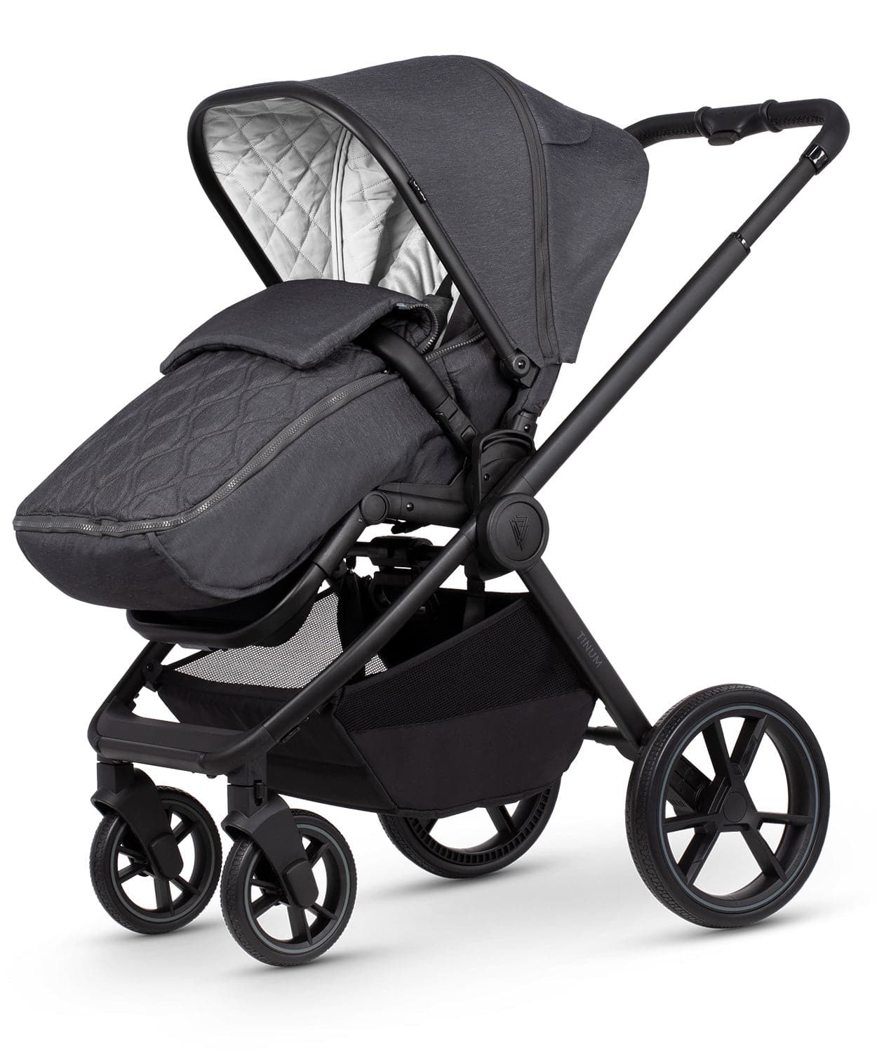 Venicci Tinum Edge 3 In 1 + Base Bundle Travel System - Charcoal -  | For Your Little One