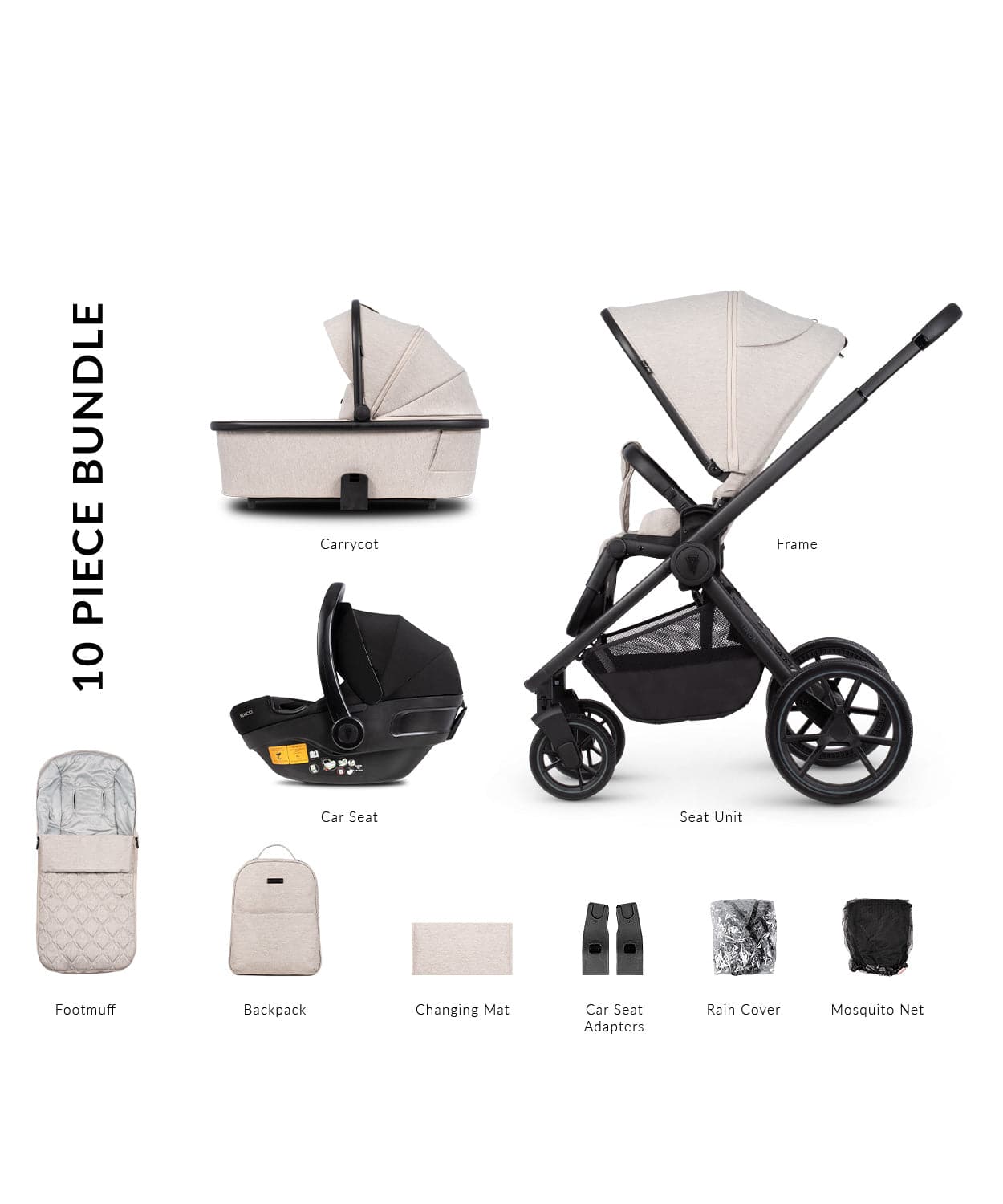 Venicci Tinum Edge 3-in-1 Travel System - Dust -  | For Your Little One