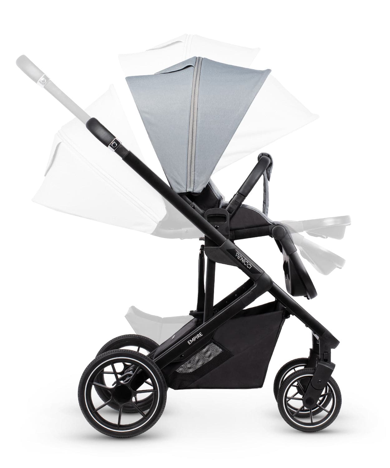 Venicci Empire Travel System 3in1 Plus Base Pushchair Bundle - Urban Grey