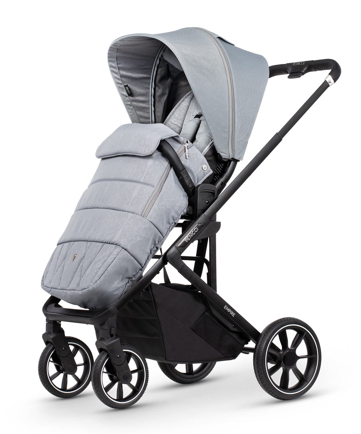 Venicci Empire Travel System 3in1 Plus Base Pushchair Bundle - Urban Grey