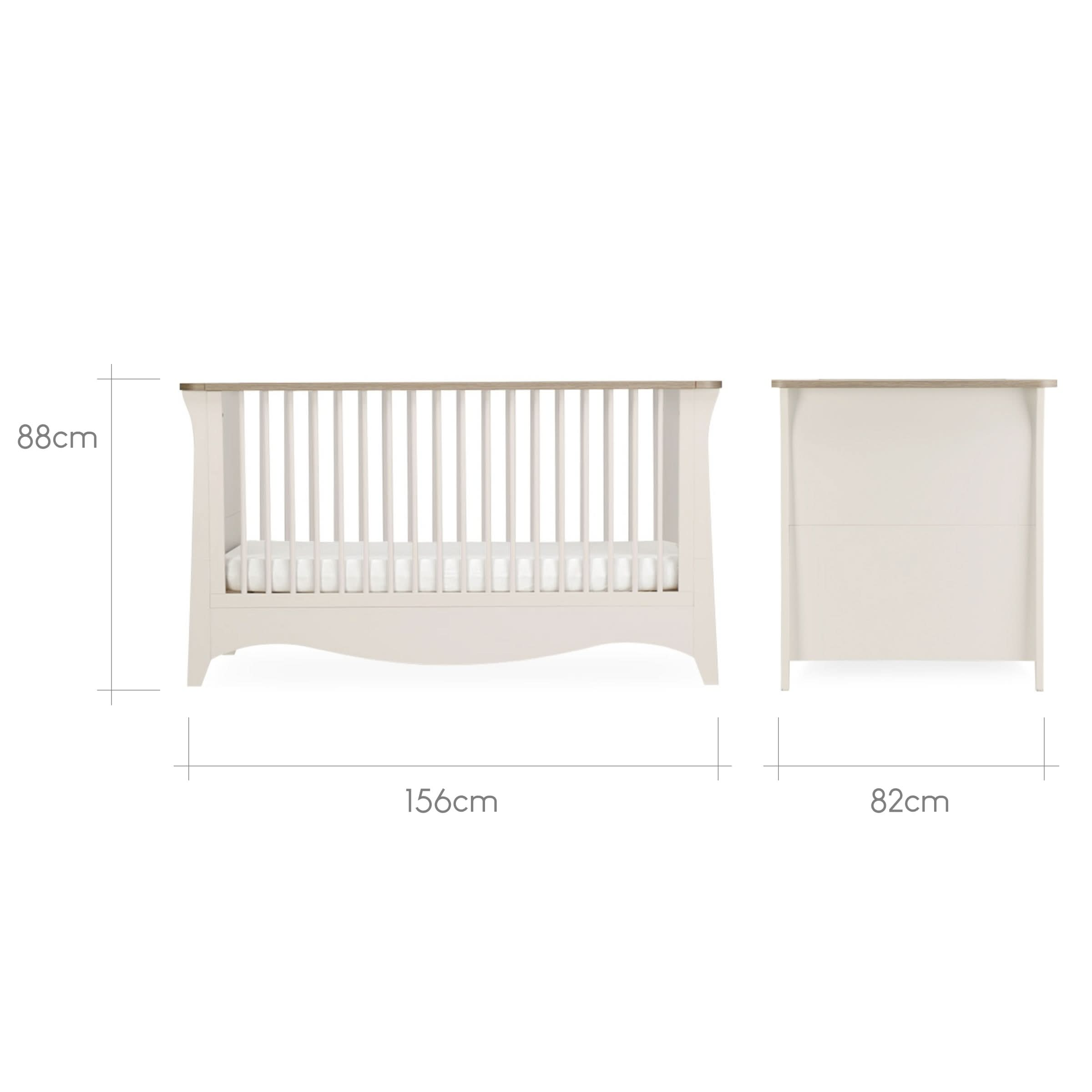 Cuddleco Clara Cot Bed - Cashmere & Ash   