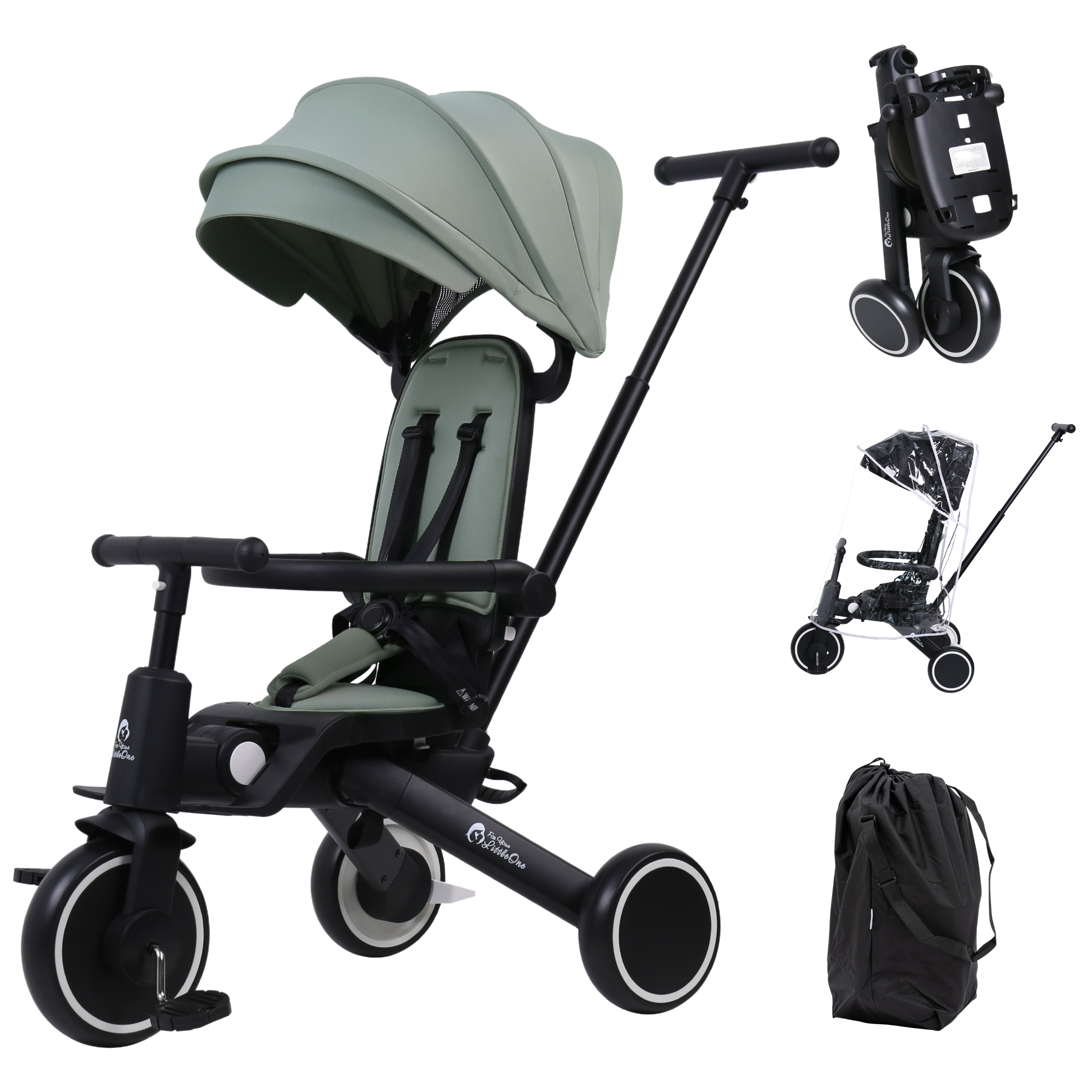 Foryourlittleone Xplor Plus Foldable Trike - Green (2025)